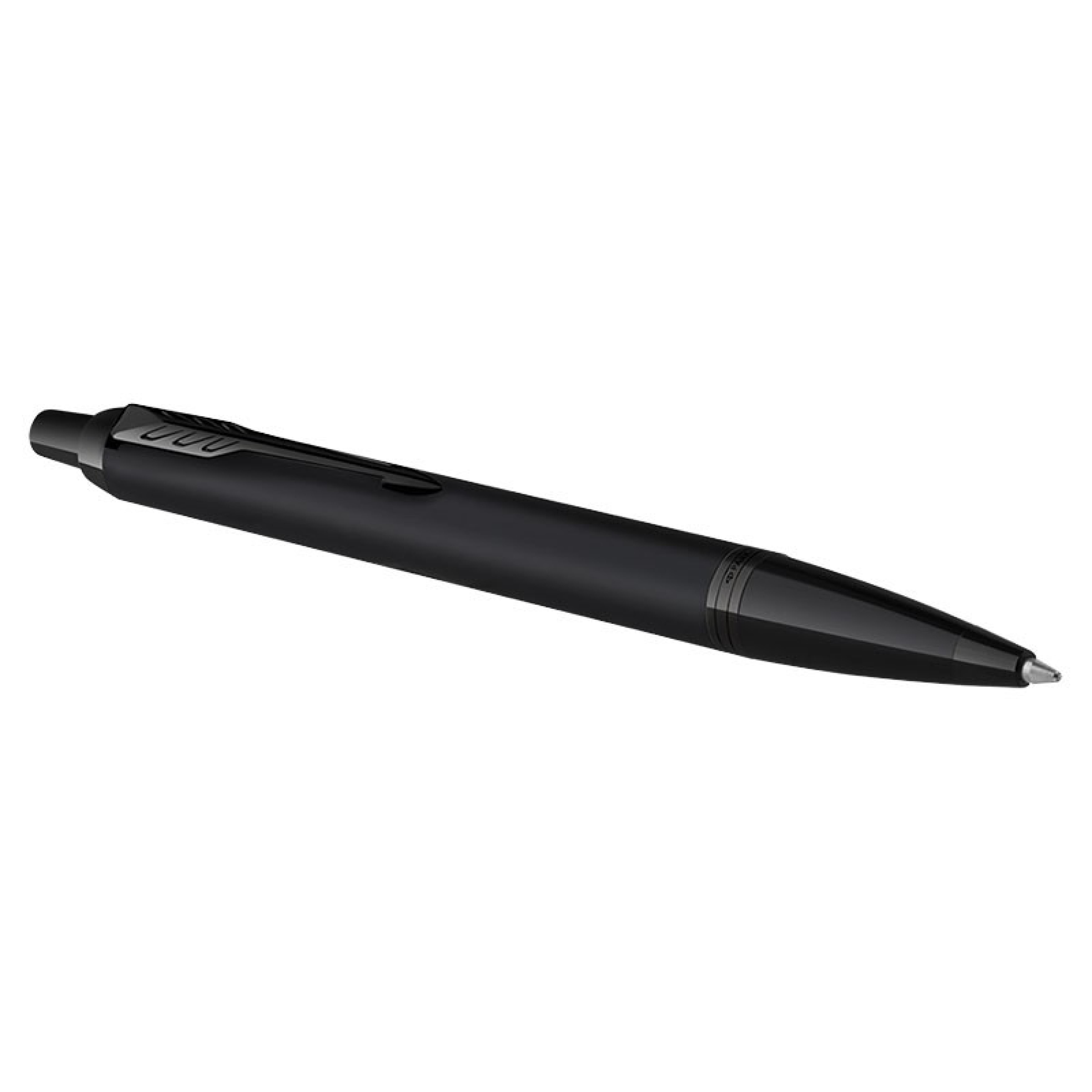 PARKER Kugelschreiber IM Achromatic Rings Black PVD M Blau Geschenkb