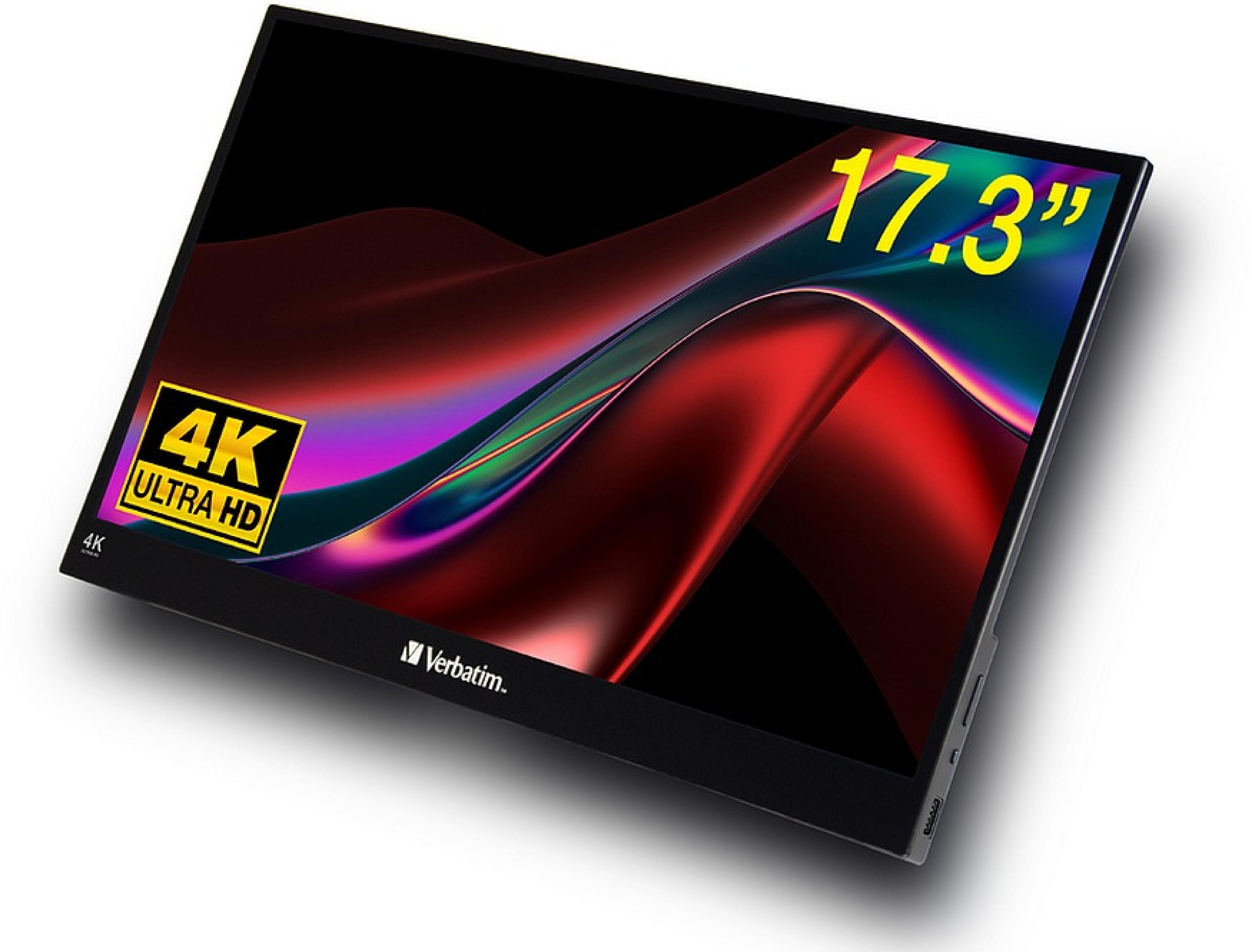 VERBATIM PMT-17-4K Tragbarer Touchscreen-Monitor 17,3" 4K Ultra HD Metallgehäuse