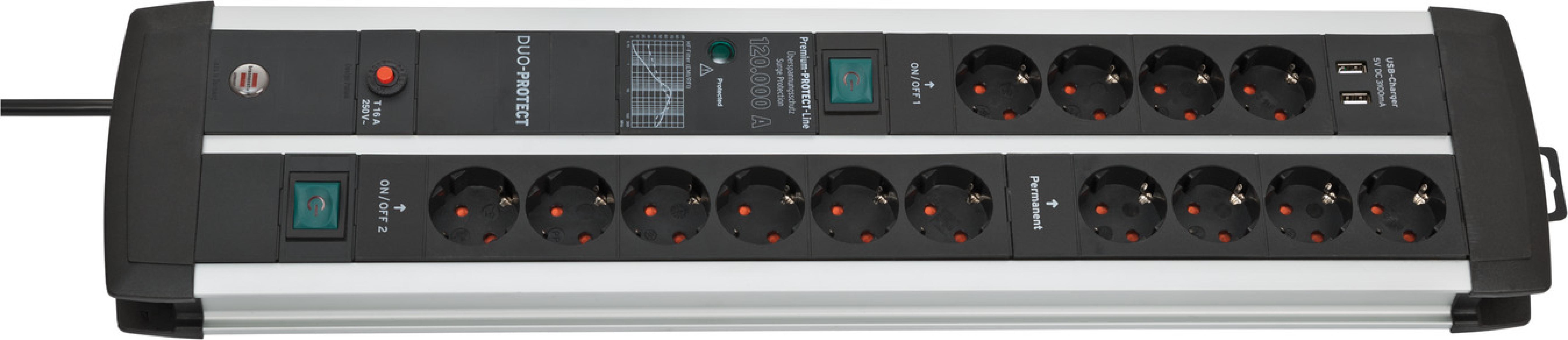 Brennenstuhl Steckdosenleiste PPL Duo 14x 3m 2xUSB