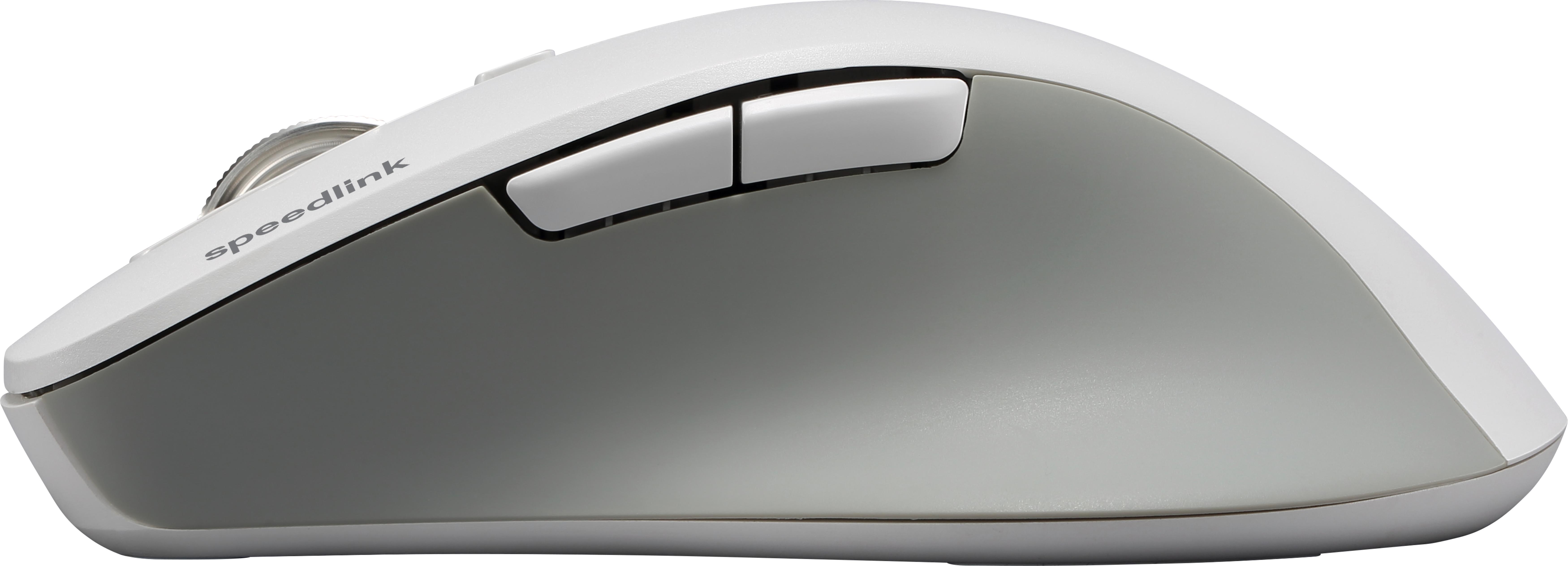 SPEEDLINK VELORA Rechargeable Mouse - Wireless, Bluetooth, Smart Flying Scroll Wheel, white