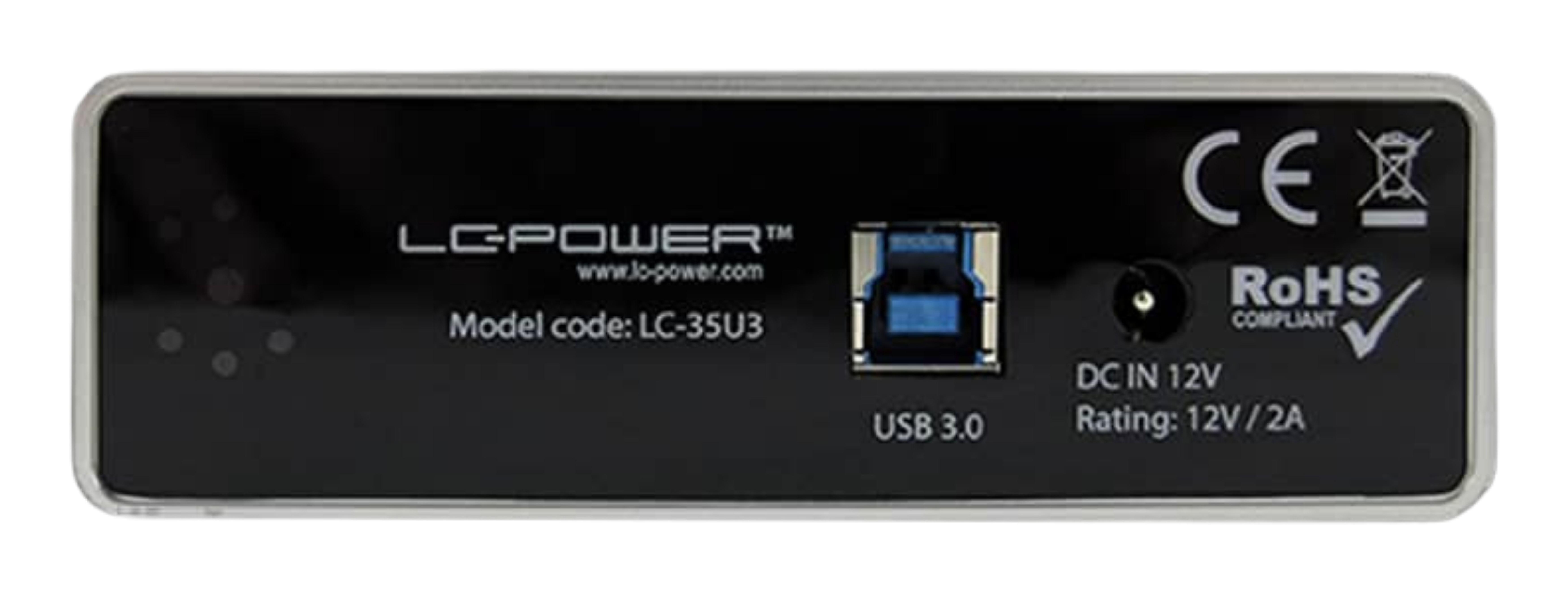 LC-Power Geh 8.9cm (3,5") SATAIII>USB3.0 LC-35U3 (B/Alu)