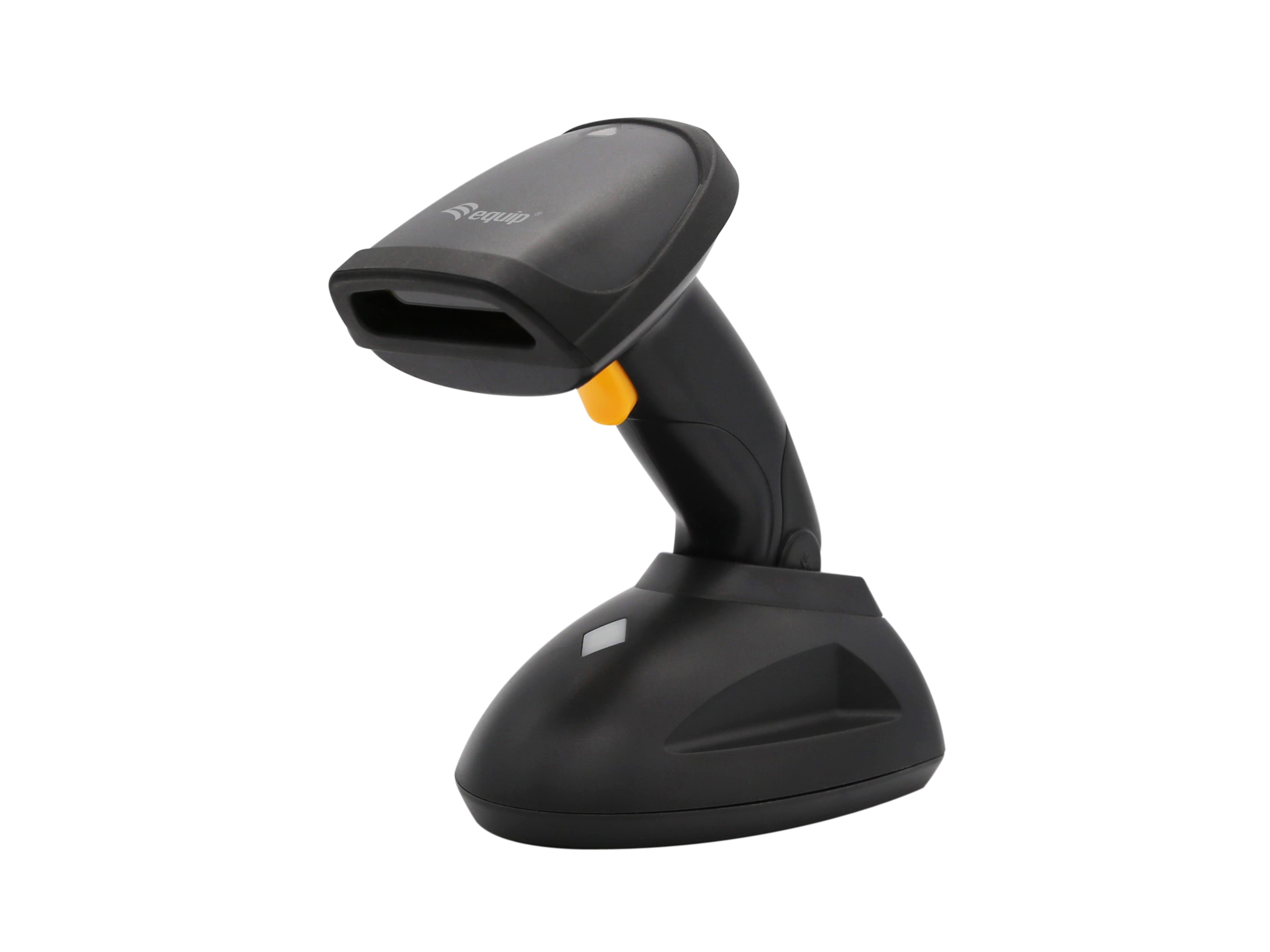 Equip 1D-Barcodescanner Laser Wireless/433MHz+Halter schwarz