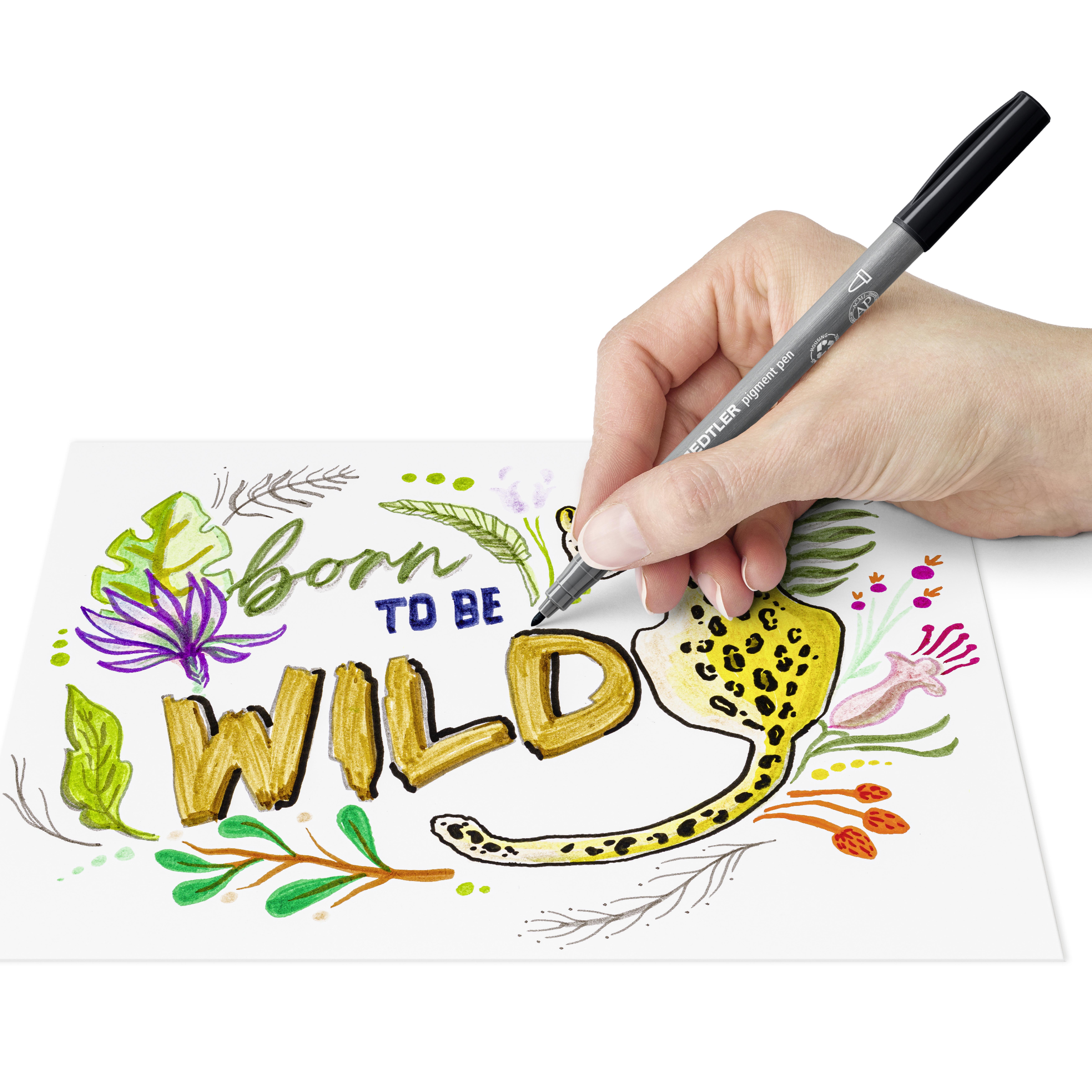 STAEDTLER MultiInk Pigment Arts intensiv pen schwarz 2er-Set retail