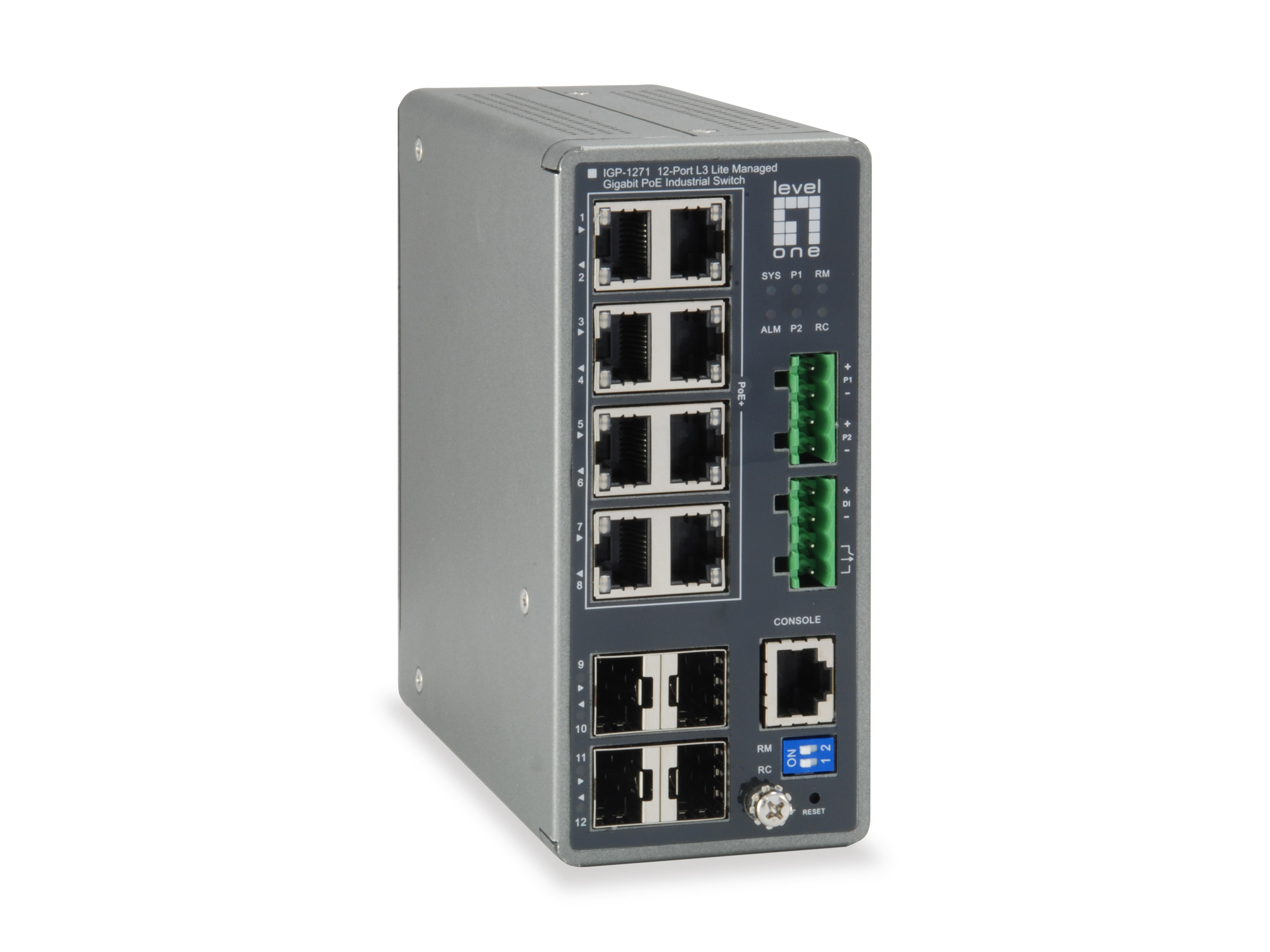 LevelOne Industr.PoE Switch 8xGE PoE+TURING 240W Managed L3