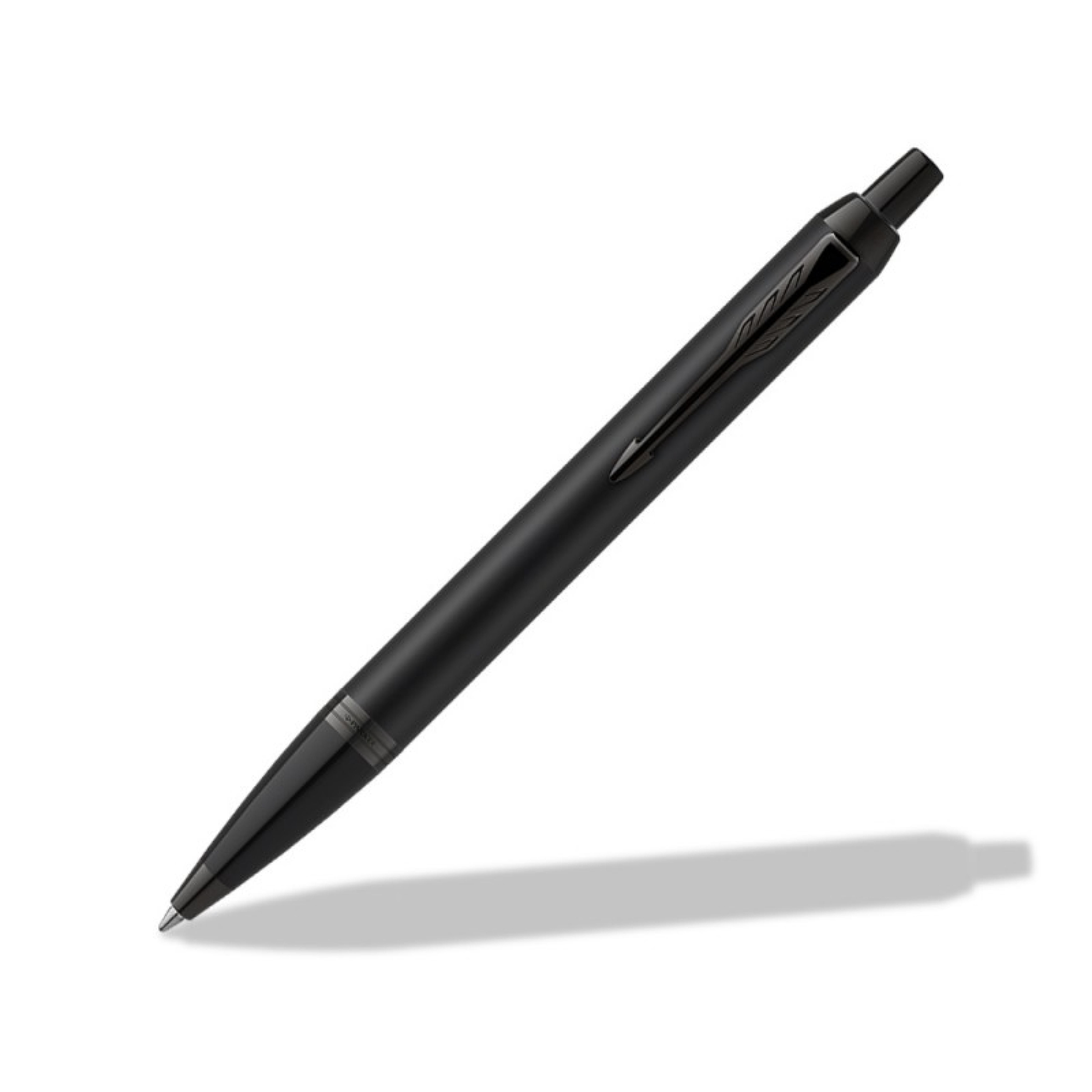 PARKER Kugelschreiber IM Achromatic Rings Black PVD M Blau Geschenkb