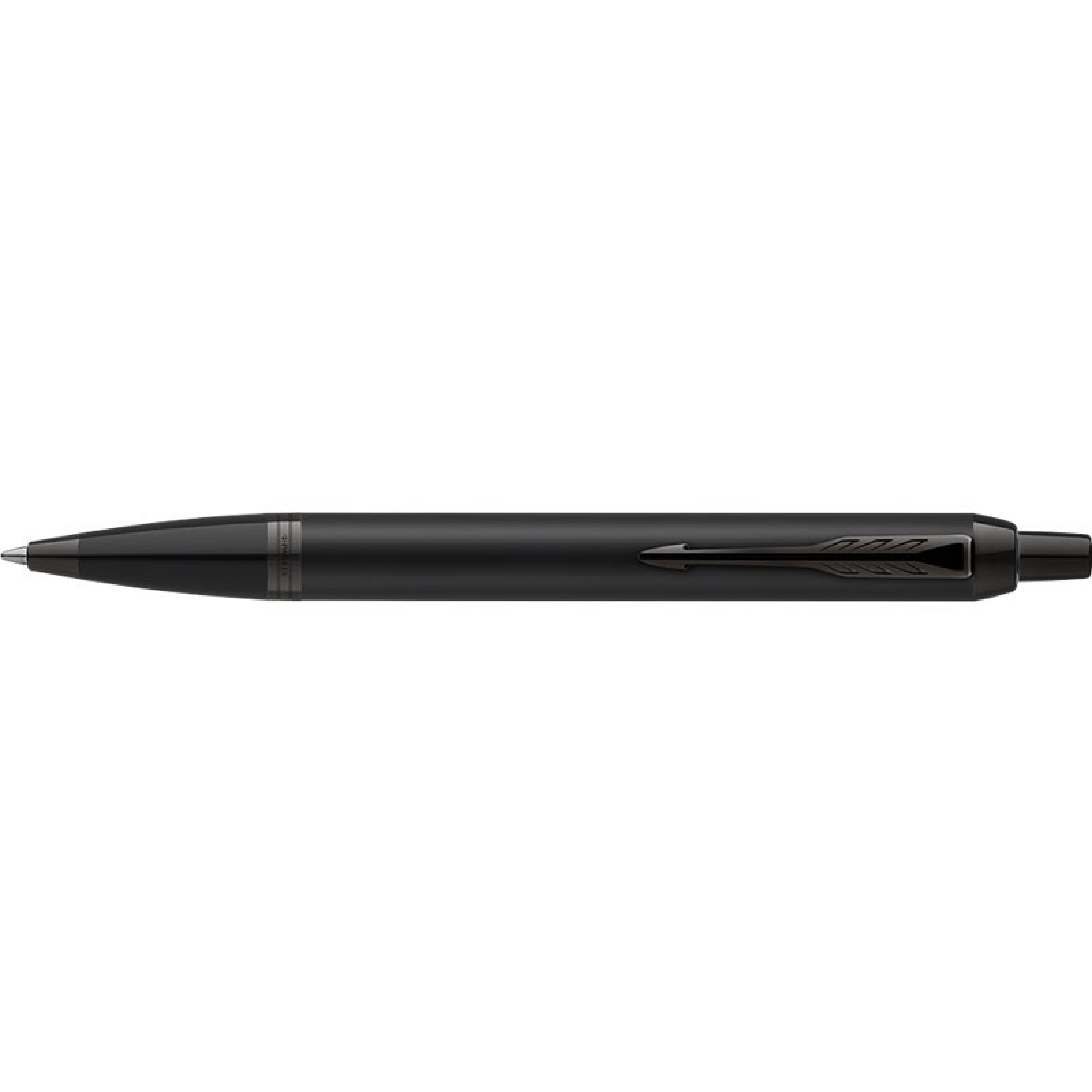 PARKER Kugelschreiber IM Achromatic Rings Black PVD M Blau Geschenkb