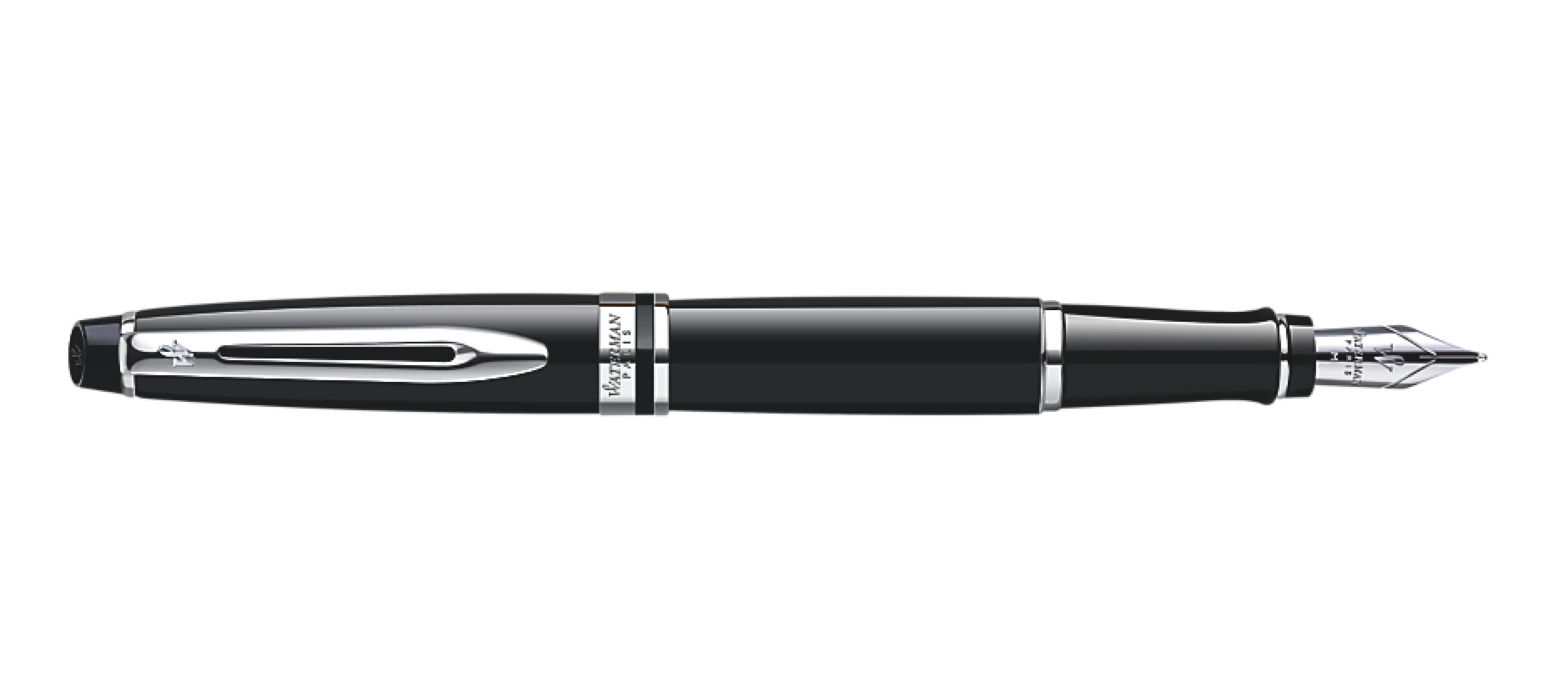 WATERMAN Fuellfederhalter Expert Black C.C. M Blau Geschenkbox