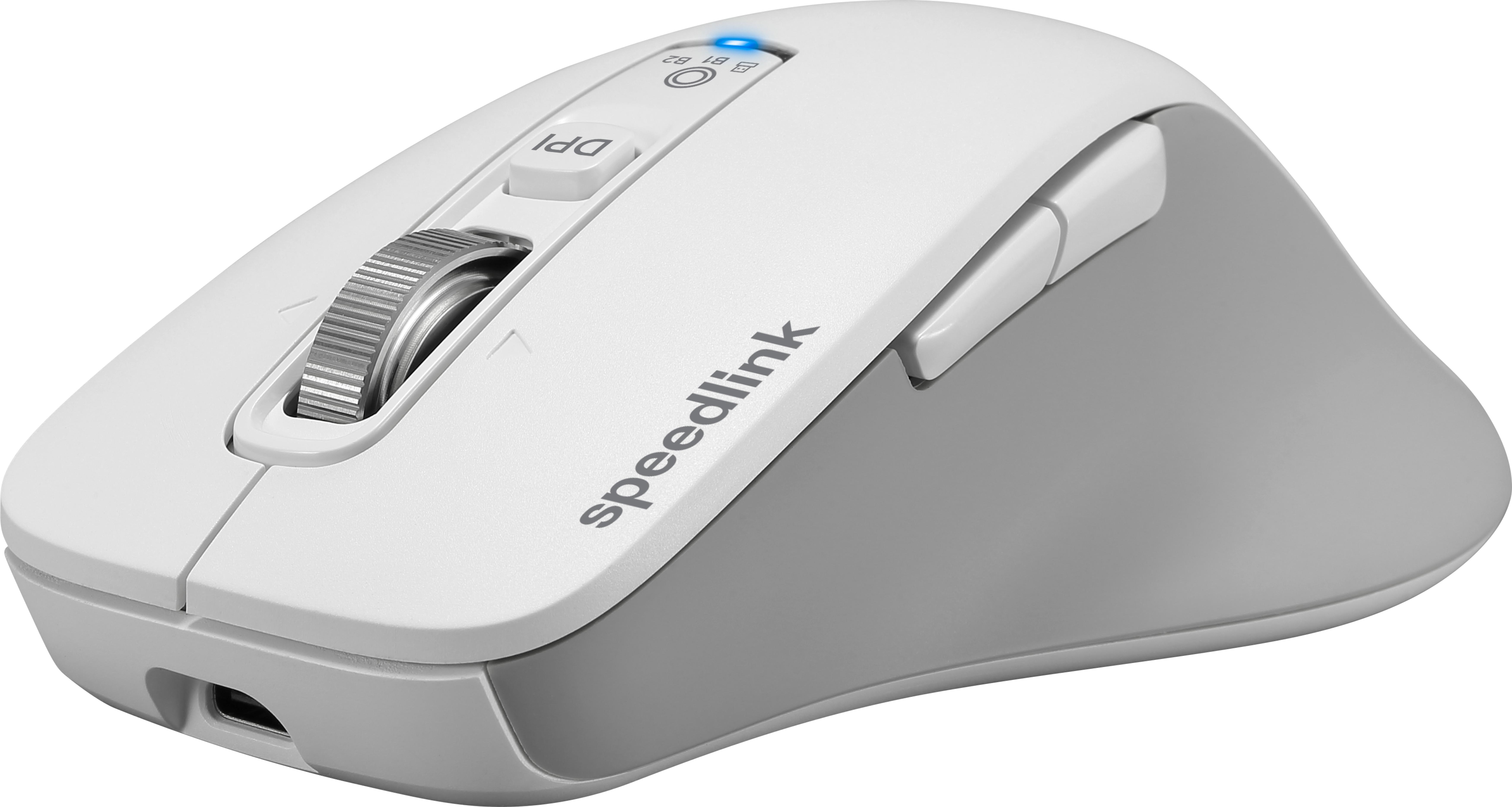 SPEEDLINK VELORA Rechargeable Mouse - Wireless, Bluetooth, Smart Flying Scroll Wheel, white