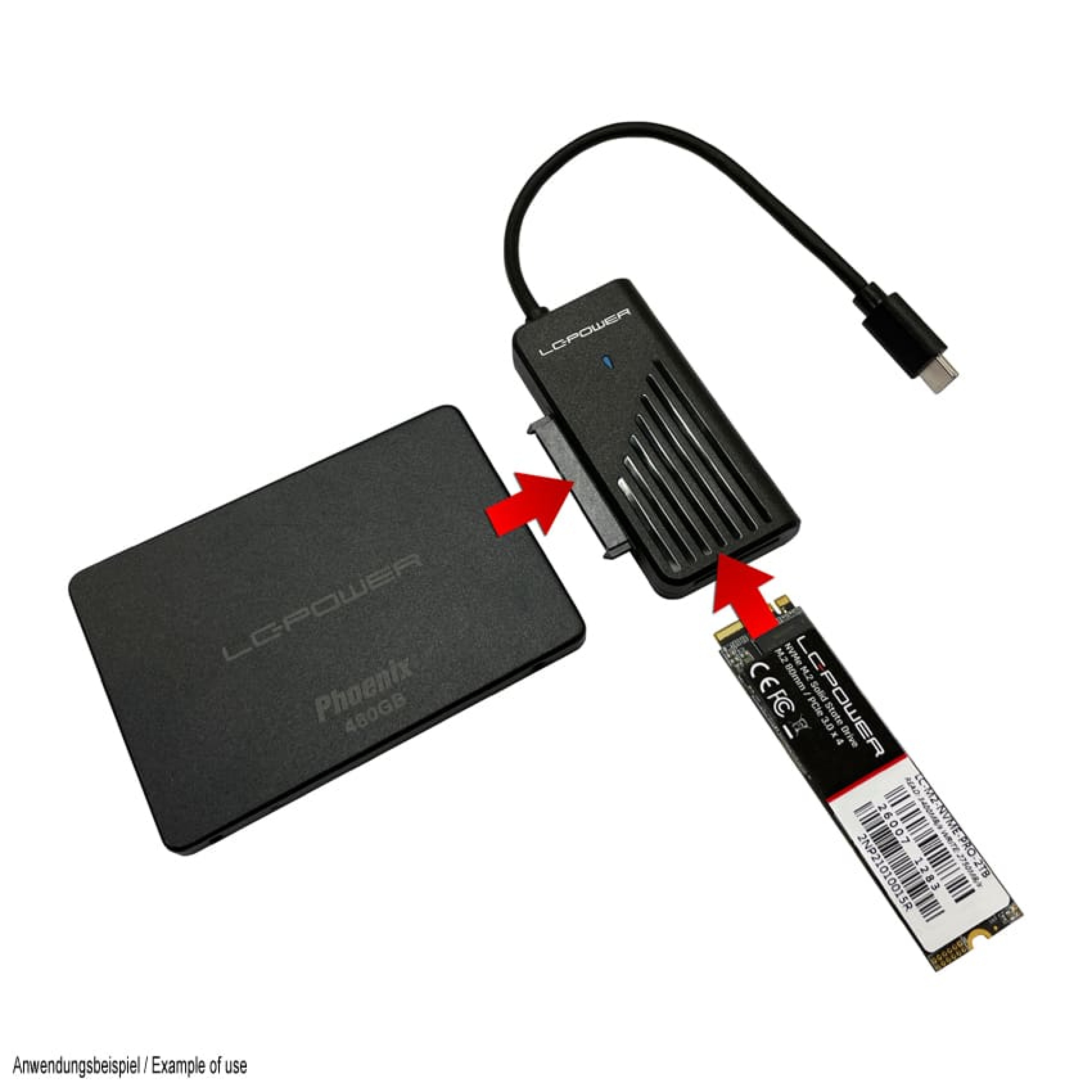 LC-Power Adapter LC-ADA-USB-SATA-NVMe