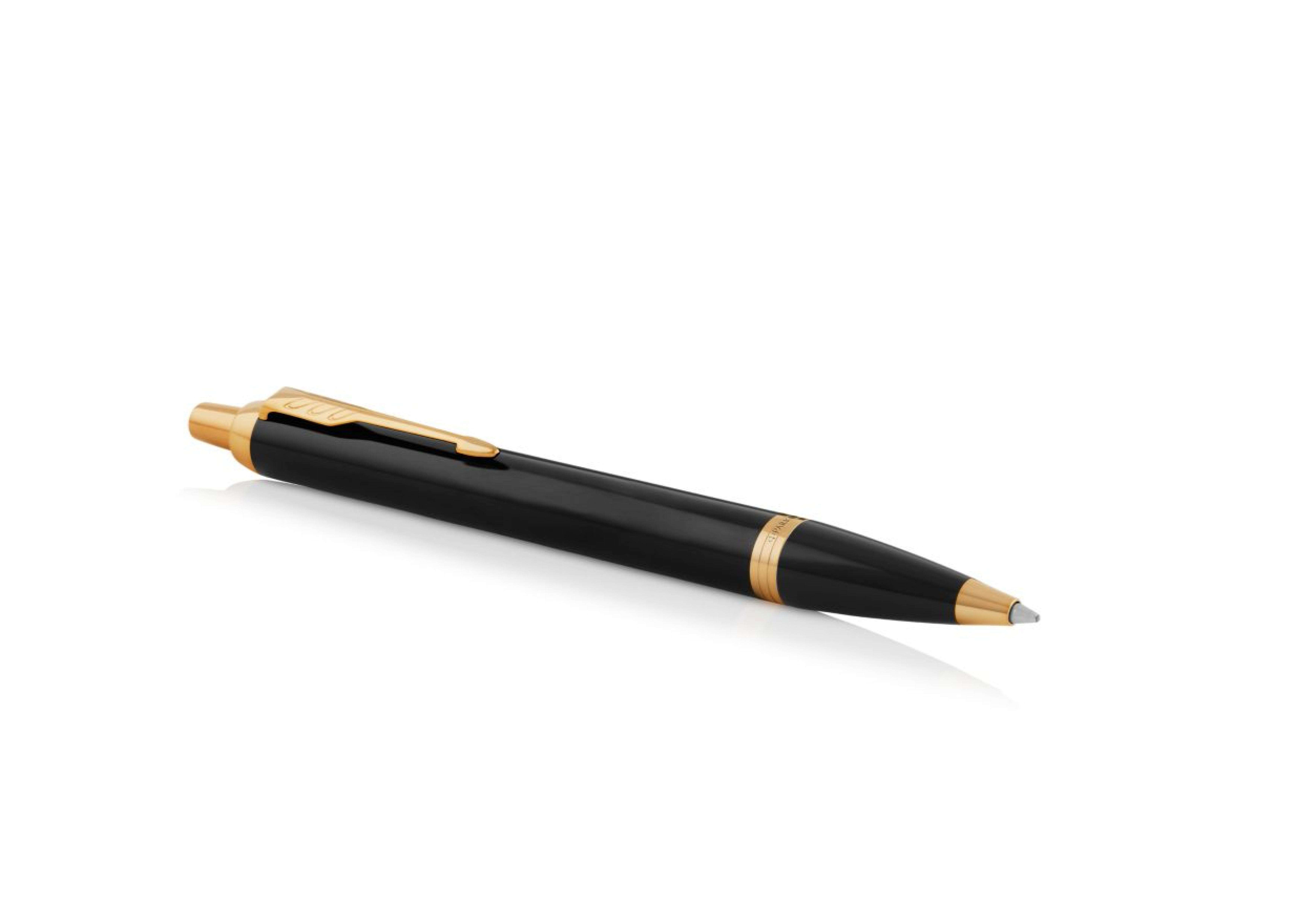 PARKER Kugelschreiber IM Black Lacquer M Blau Geschenkb