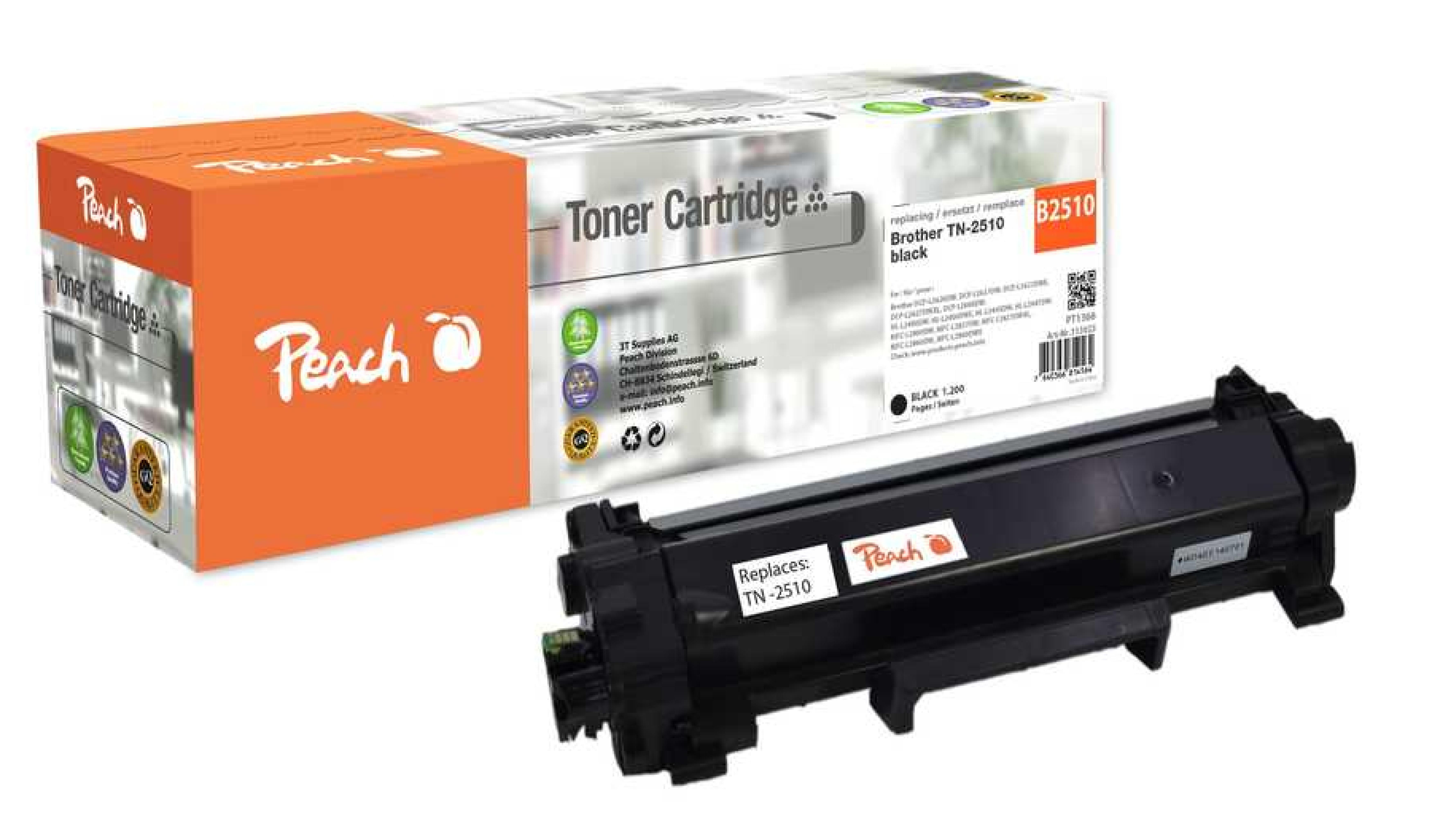 Peach Toner Brother TN-2510 (DCP-2620) black 1200 Seiten remanufacture