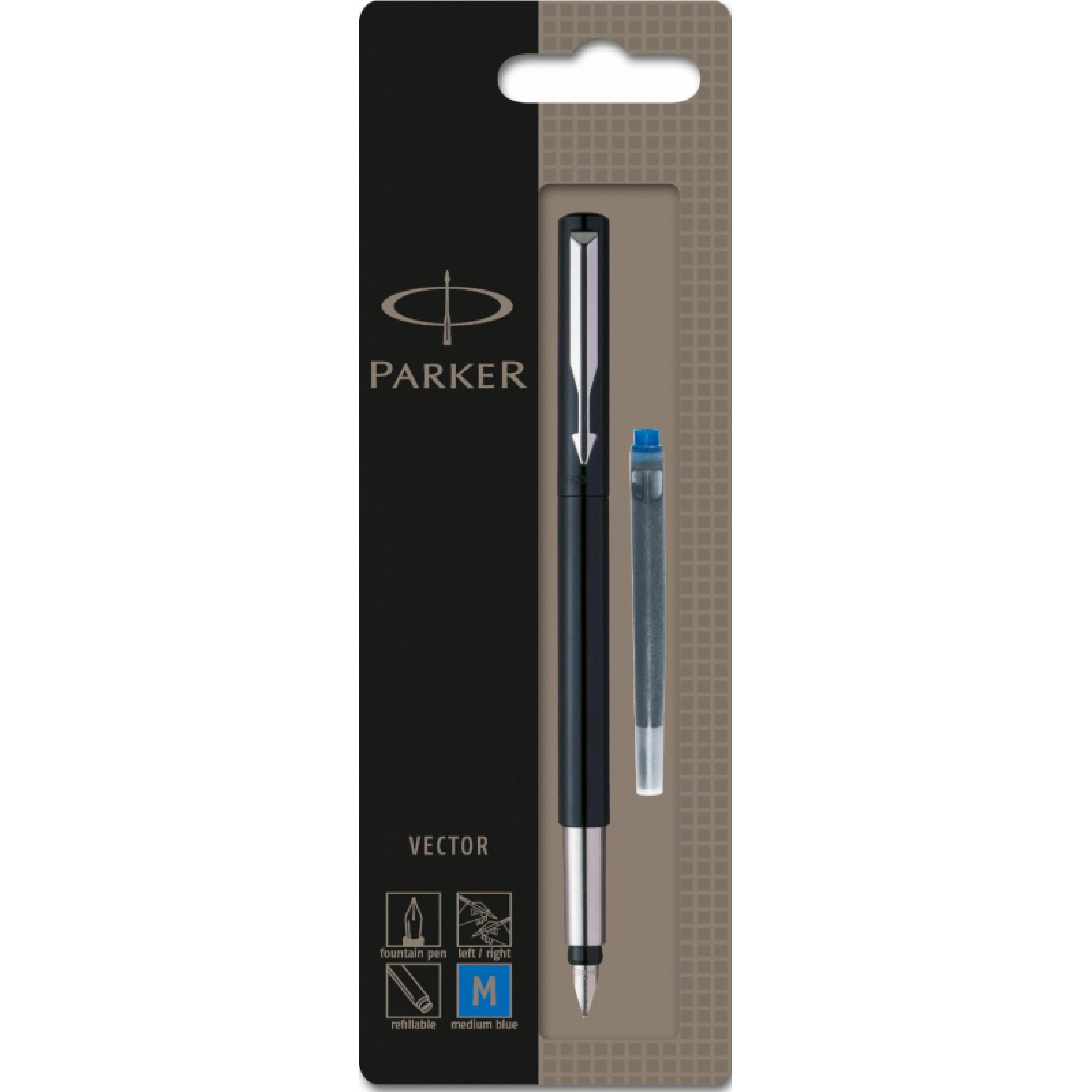 PARKER Fueller VECTOR Schwarz M Blau Blister