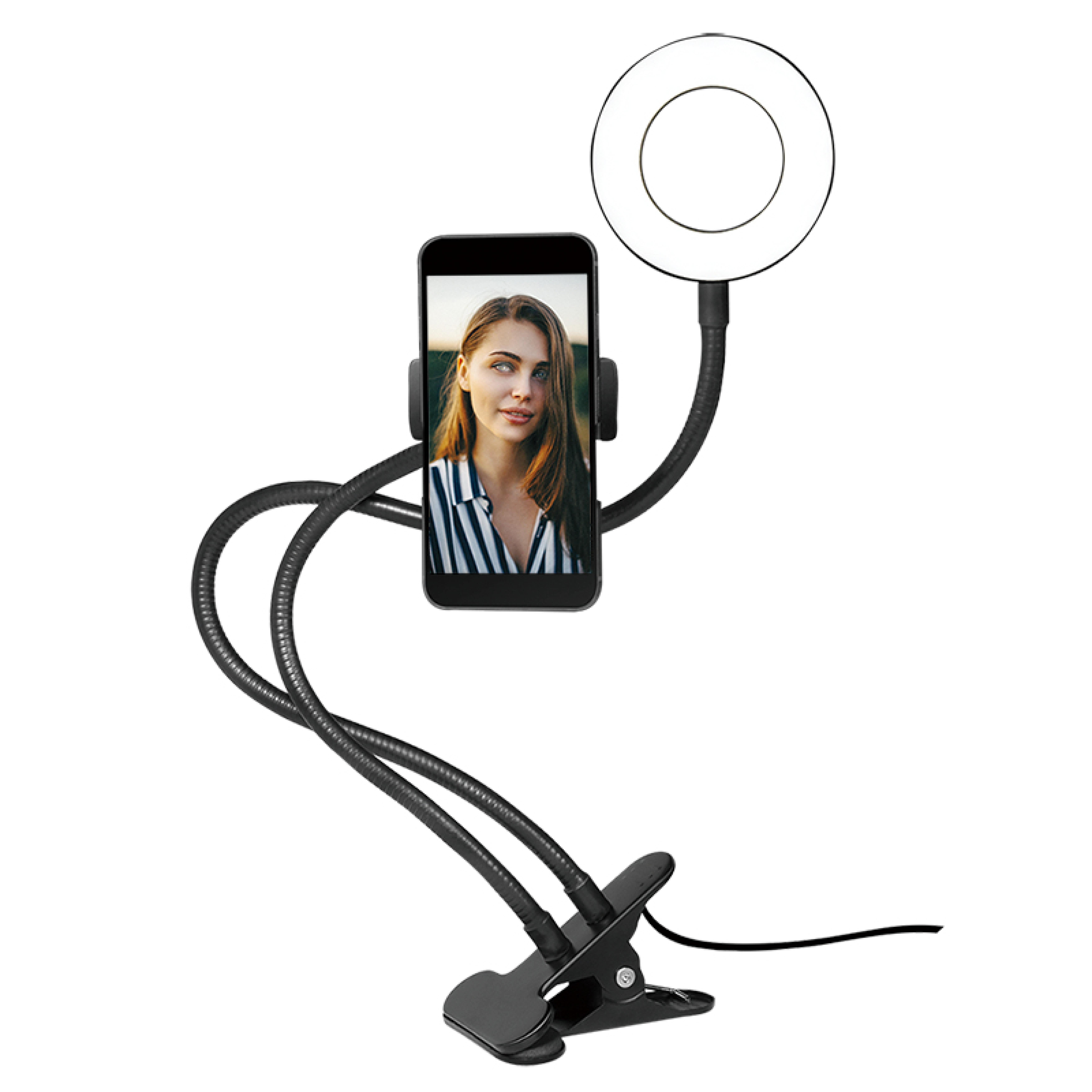 Logilink Smartphone-Ringlicht-Klemmhalterung, DM 8.5cm