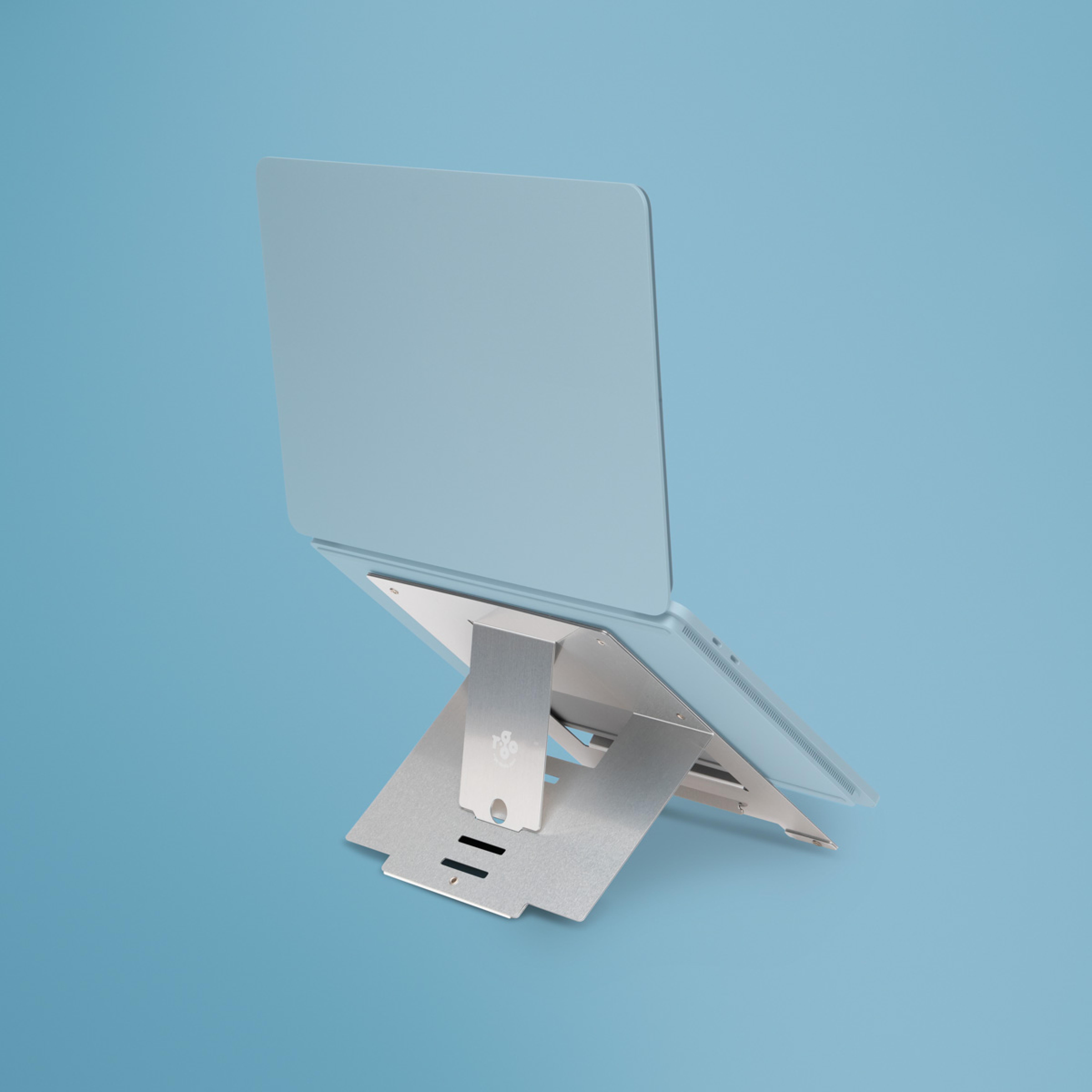 R-Go Laptopstaender 10"-22" Max.5KG Riser verstellbar silber