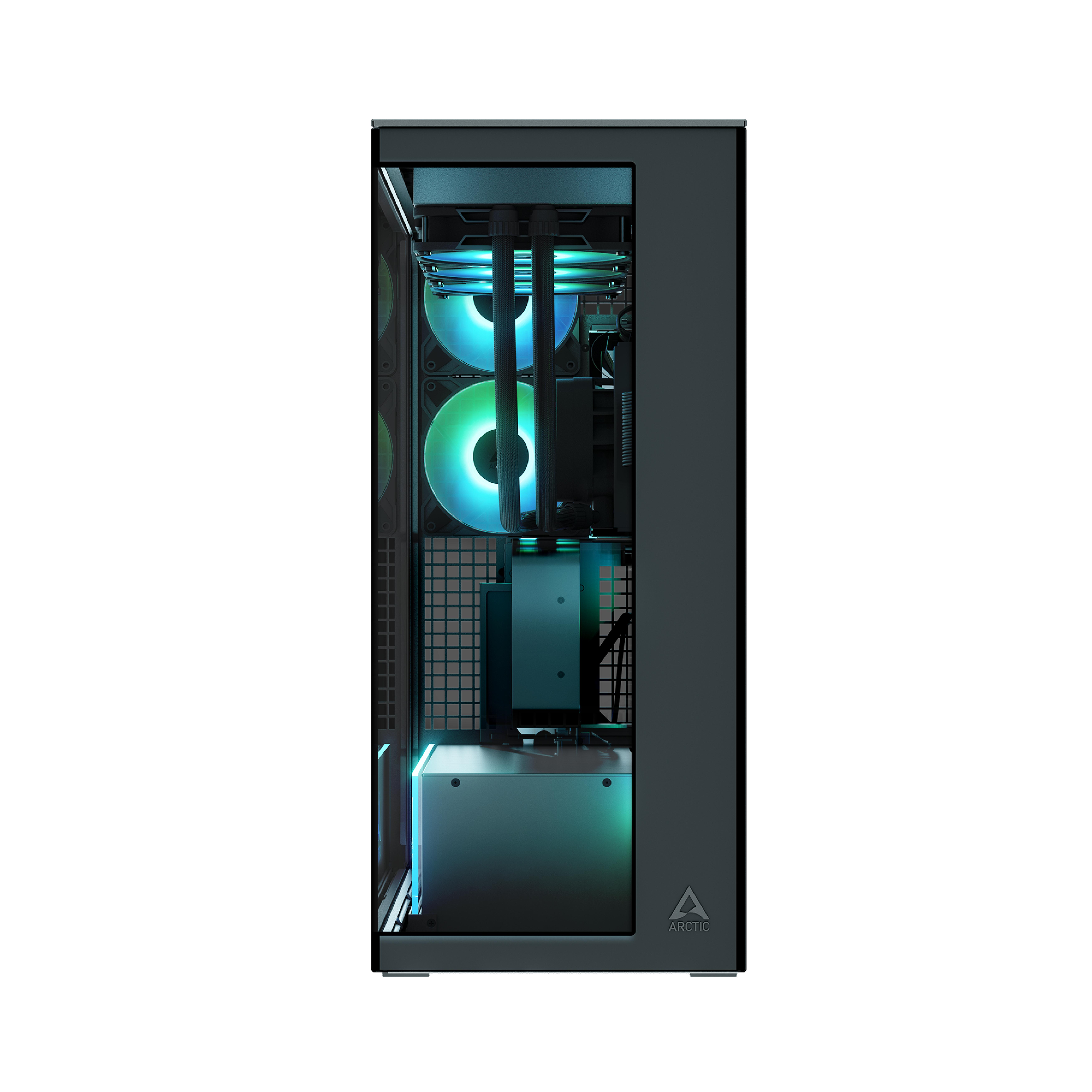ARCTIC Geh Xtender Mirror Black w.GPU vertical mount