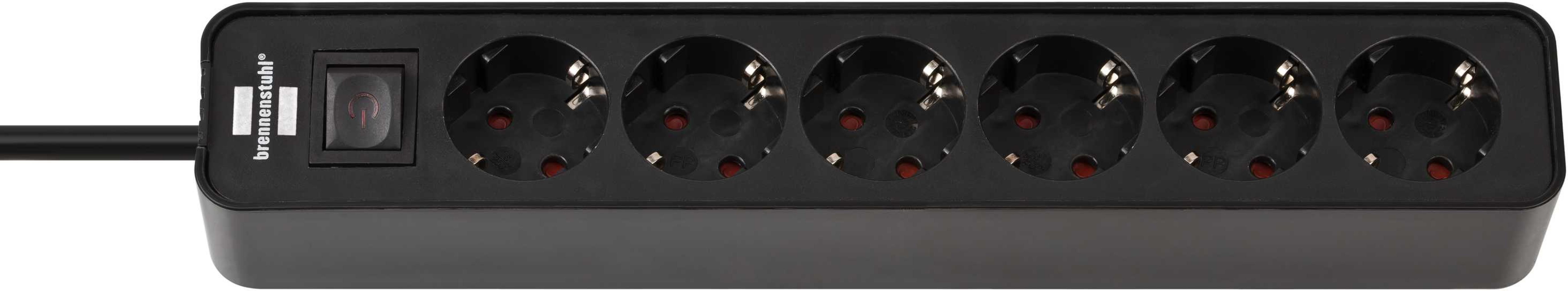 Brennenstuhl Steckdosenleiste Ecolor 6x schwarz 1.5m