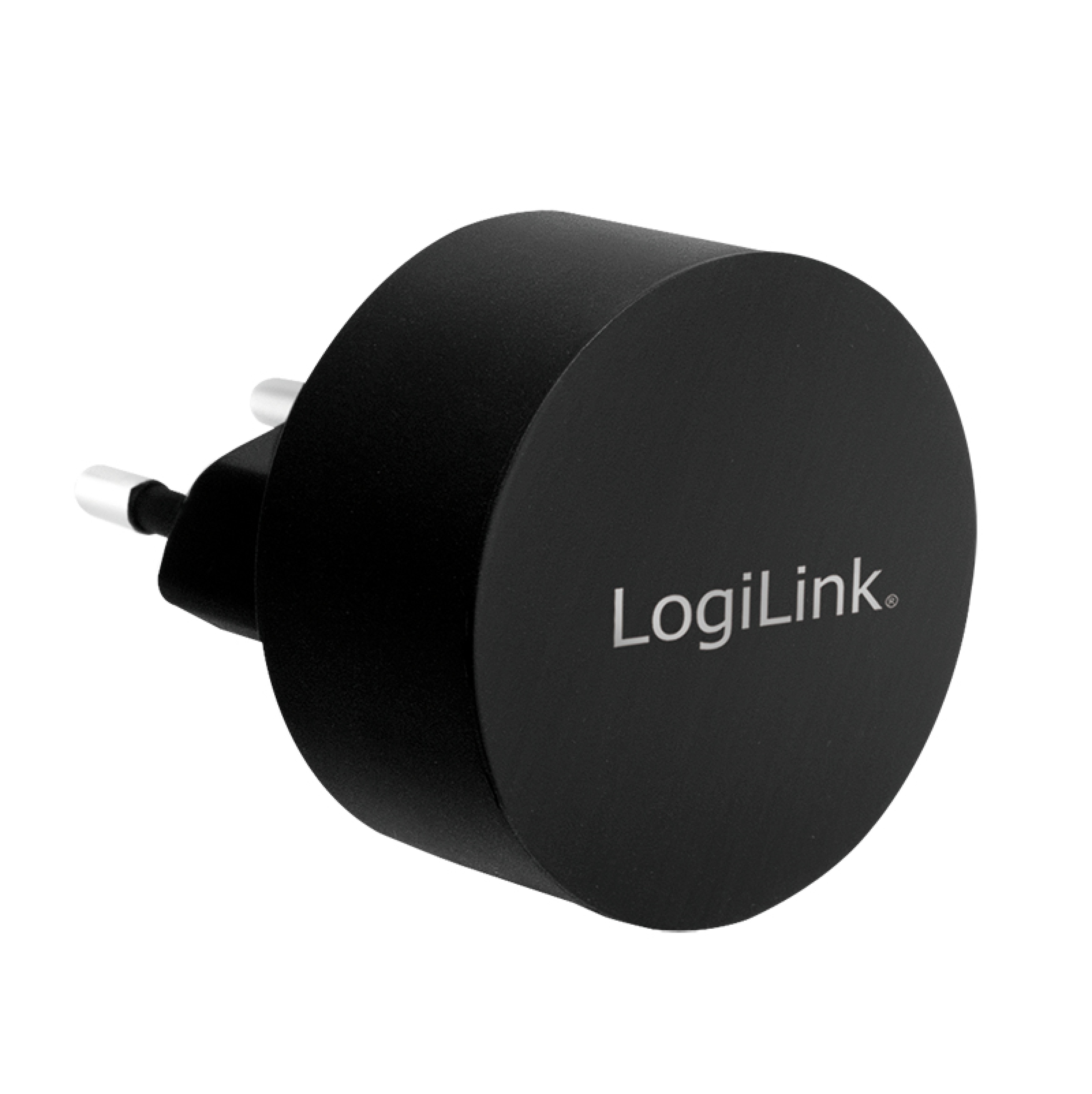 Logilink USB Steckdosenadapter 1port,10.5W,Fast Charging,sch
