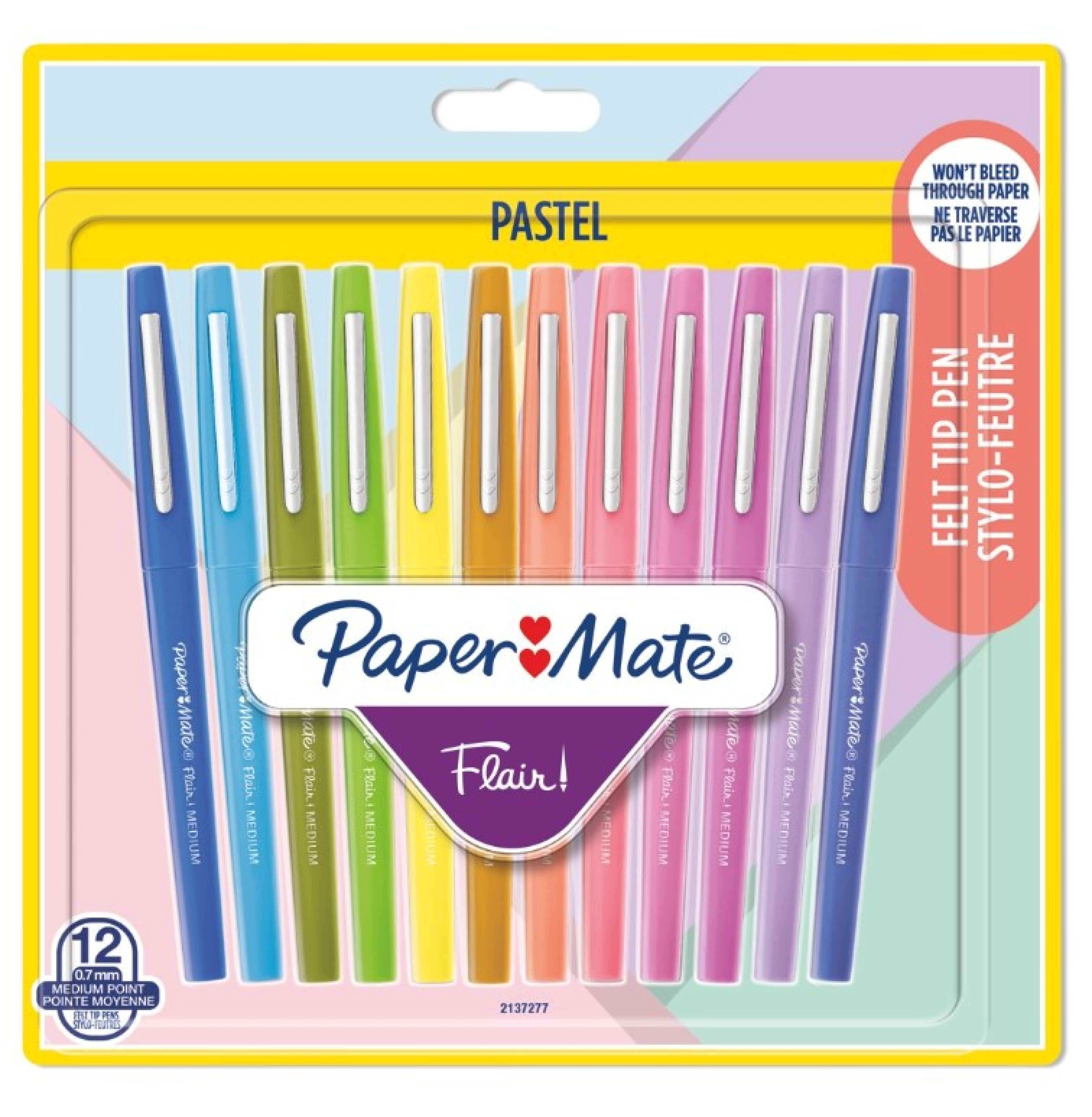 PAPER MATE Faserschreiber Flair 12er PASTELL M 0.7 mm Blister