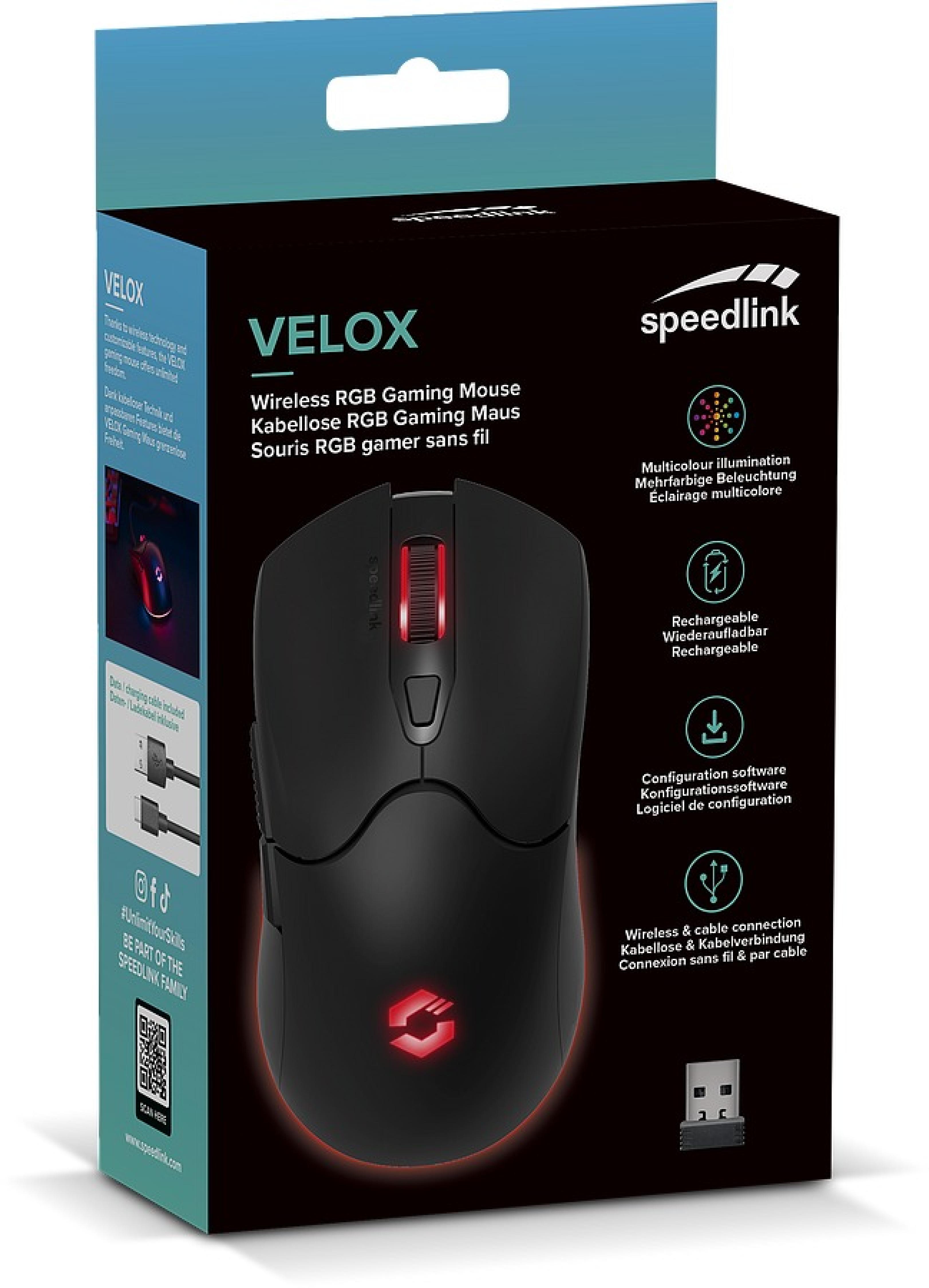 SPEEDLINK VELOX Rechargeable RGB Gaming Mouse - Wireless, white