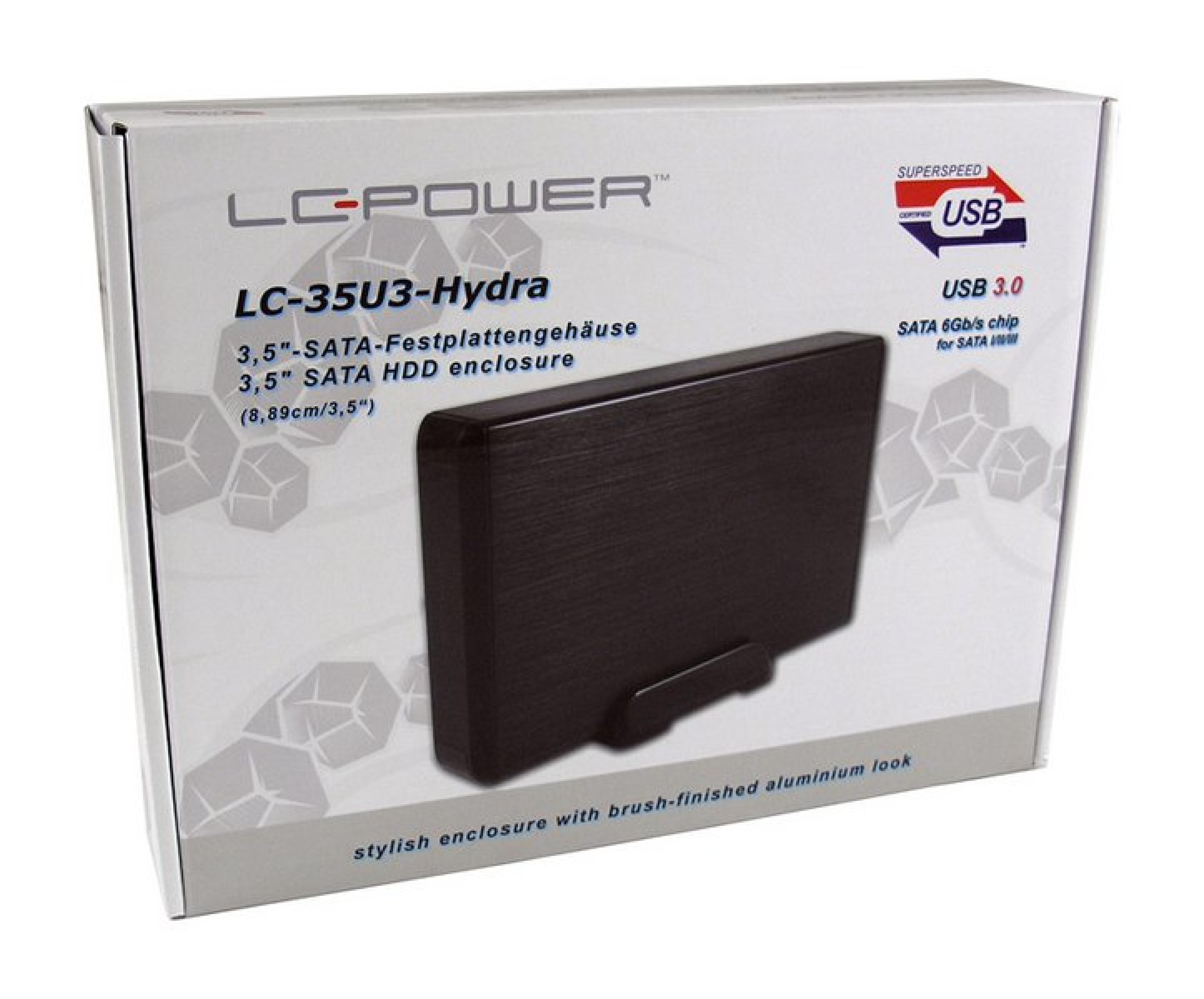 LC-Power Geh 8.9cm (3,5") SATAIII>USB3.0 LC-35U3-Hydra (B)