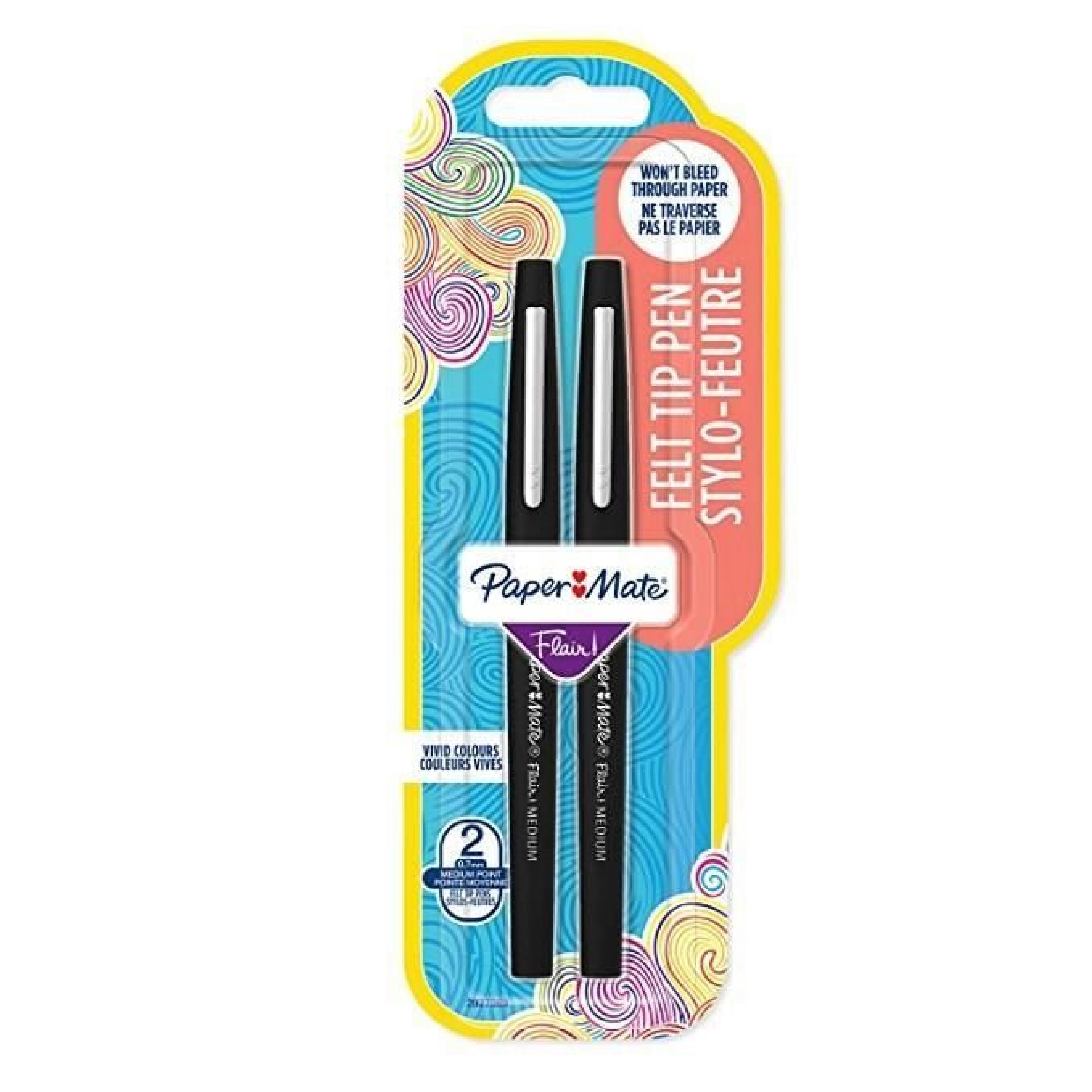 PAPER MATE Faserschreiber Flair B 2 Stk Schwarz