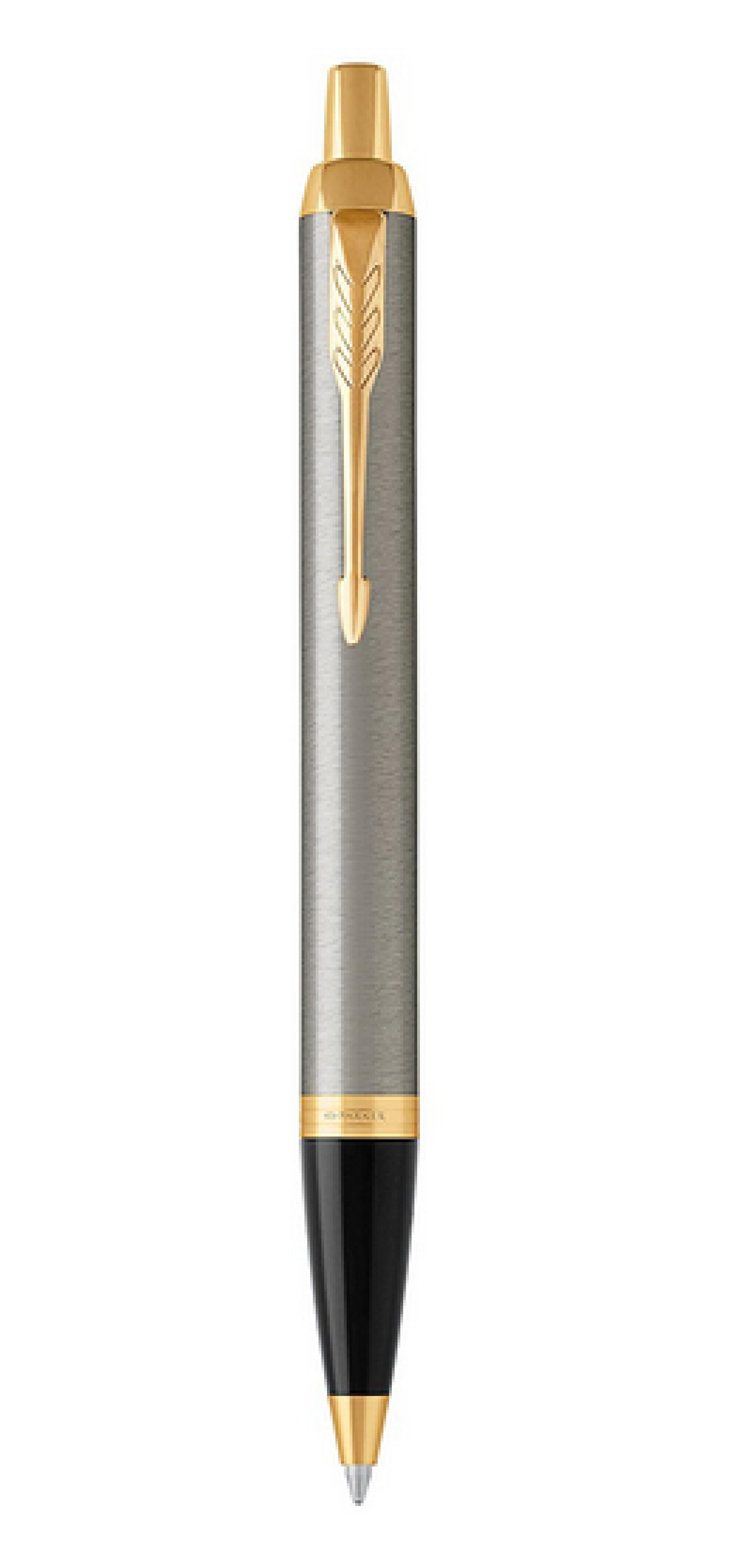 PARKER Kugelschreiber IM Brushed Metal M Blau Geschenkb