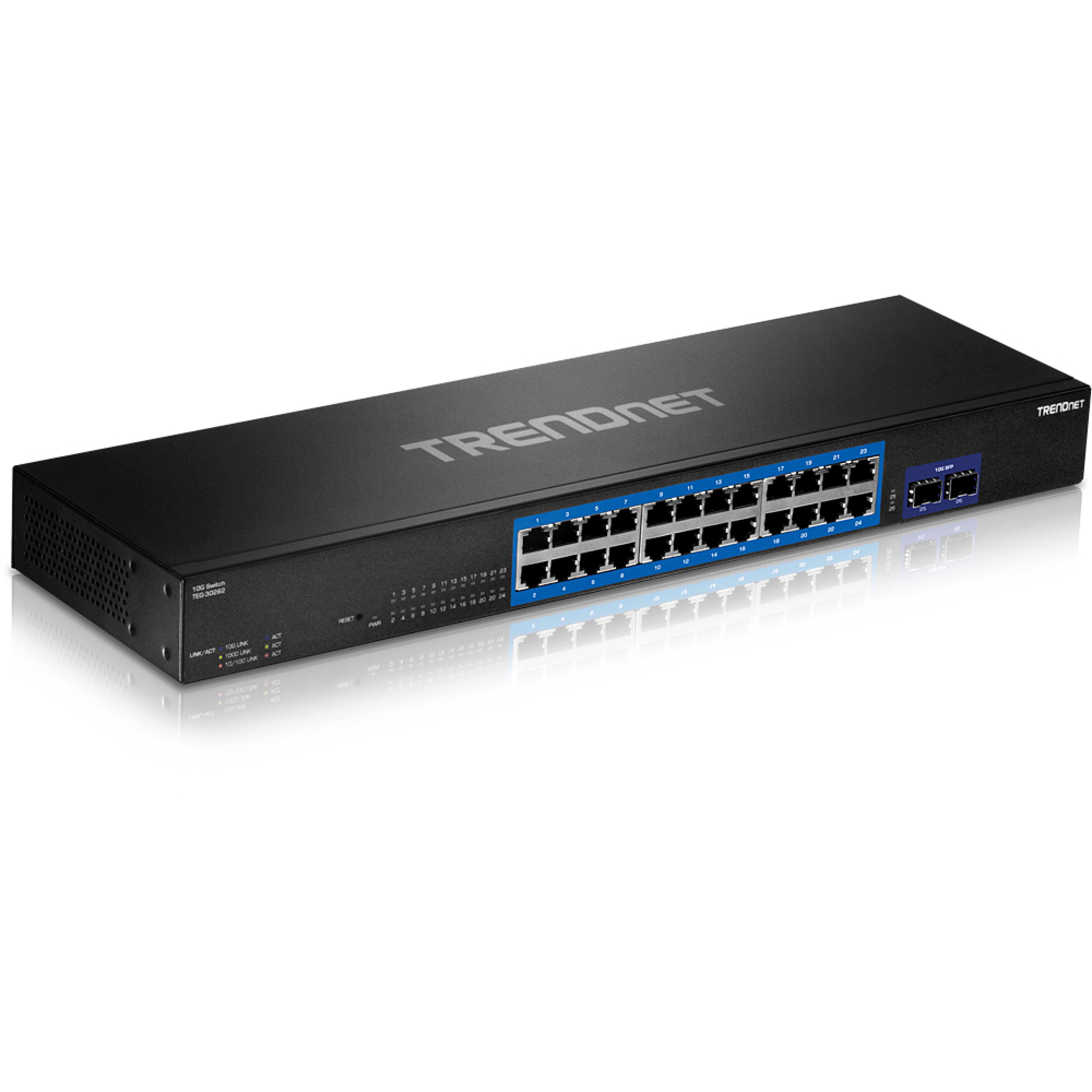TRENDnet 24-Port Gigabit Switch with 2 x 10G SFP+ Slots