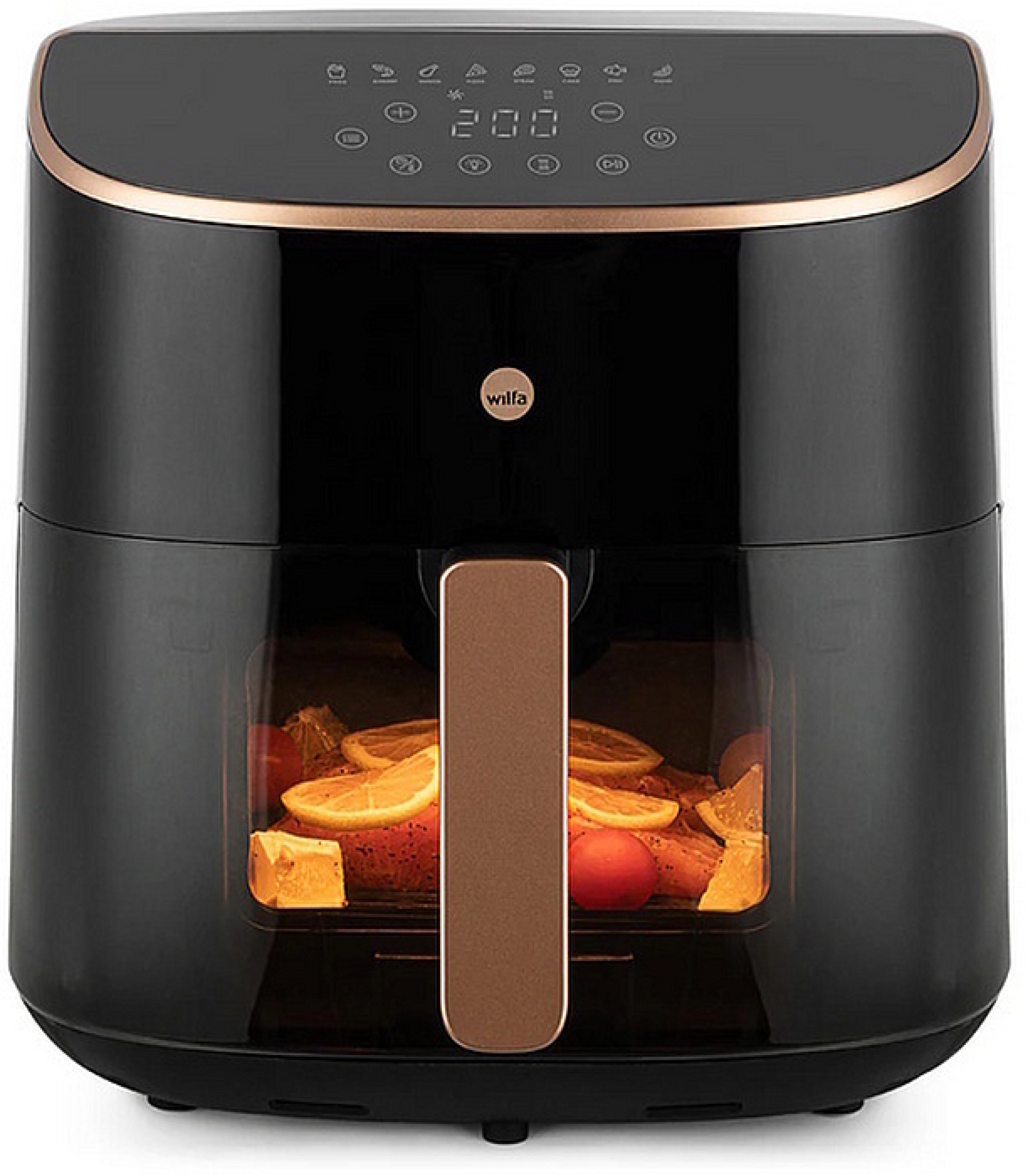 WILFA Heißluftfritteuse DUALFRY SPLIT, 8L, 1600W+500W, AFD-80SPLIT, schwarz
