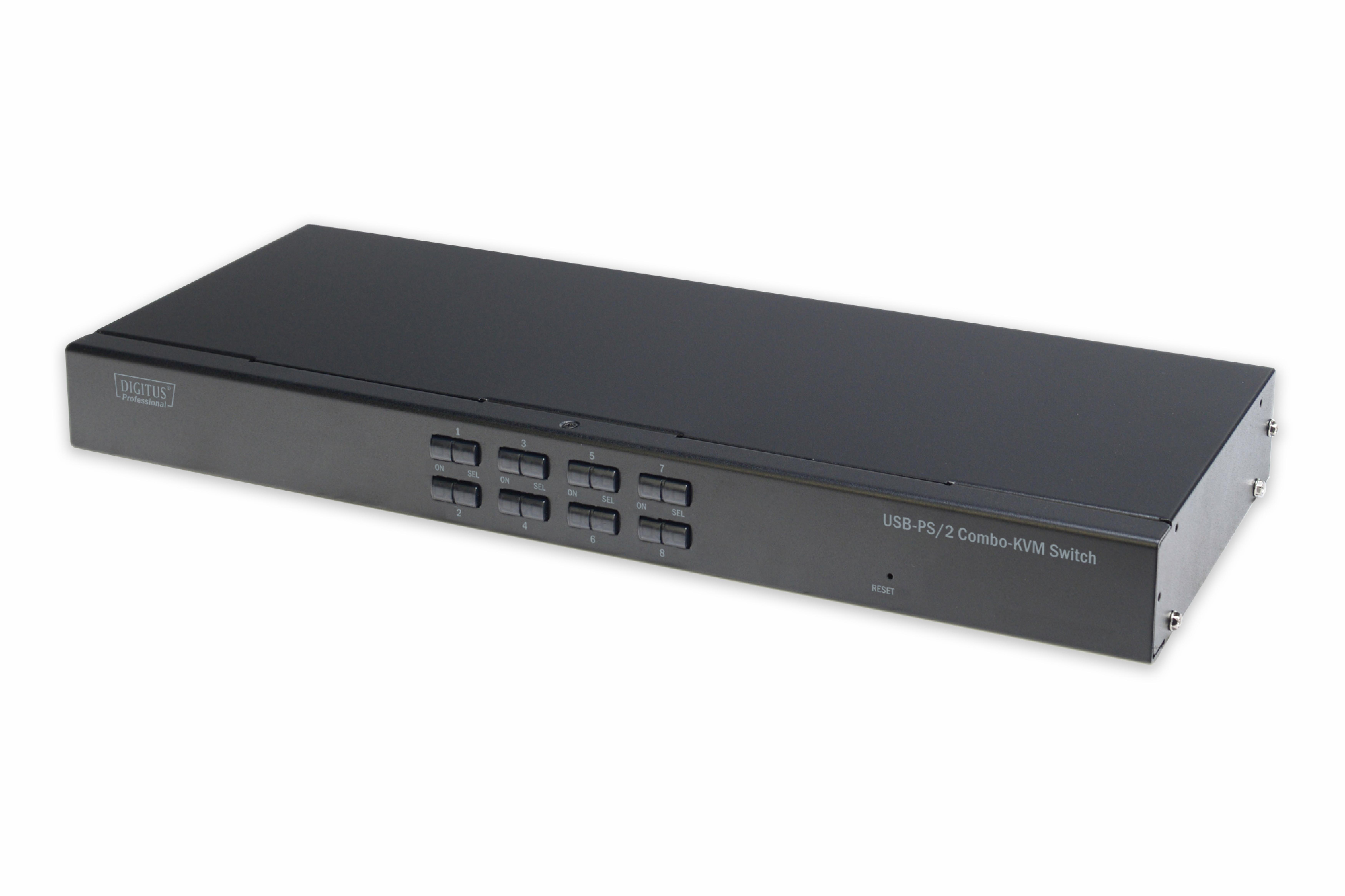 DIGITUS KVM Switch 1 User -> 8 PCs (je PS/2 od. USB)