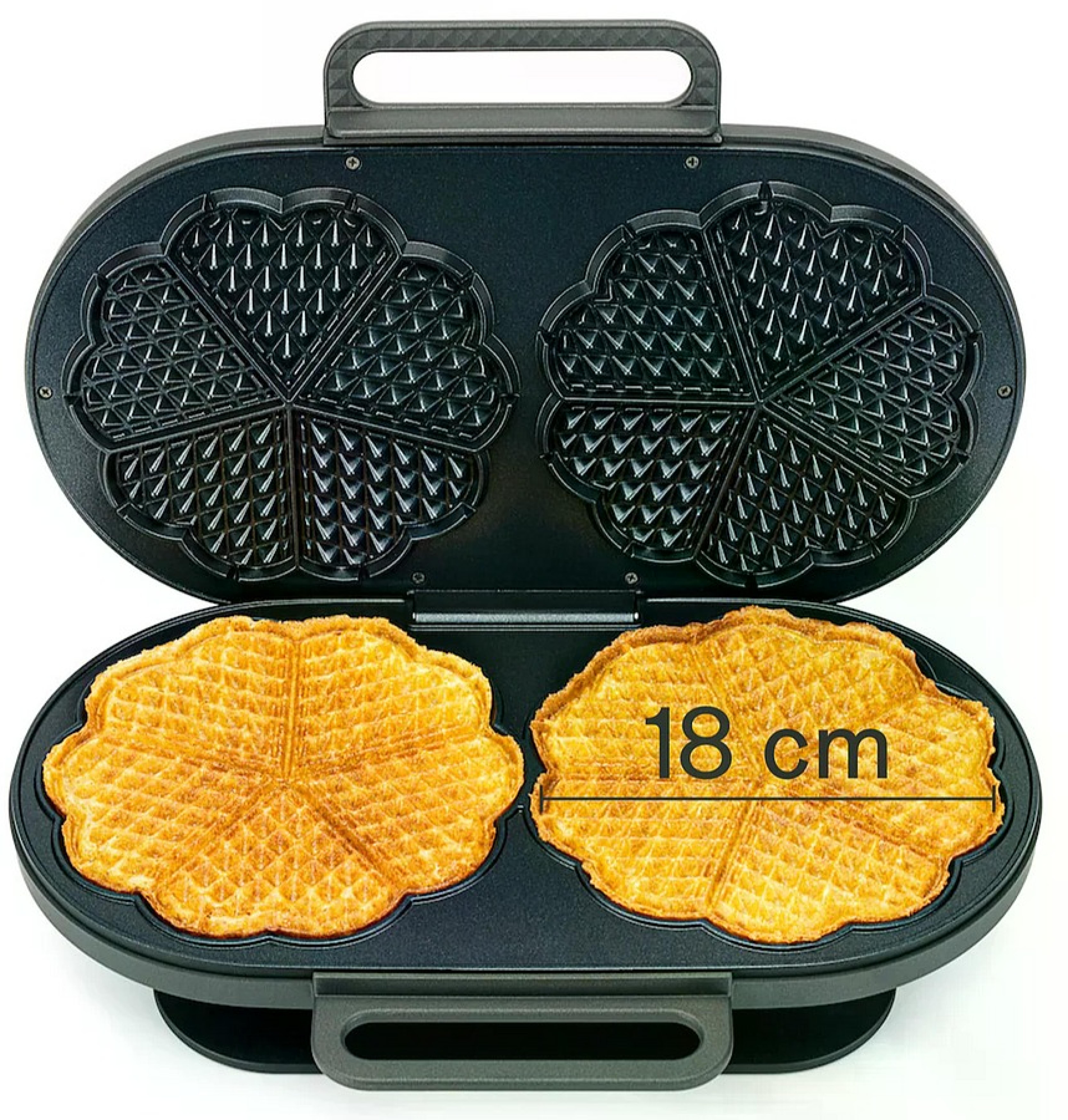 WILFA Waffeleisen JOY DOUBLE 1500W, 2x18cm, WM5DB-200P, schwarz