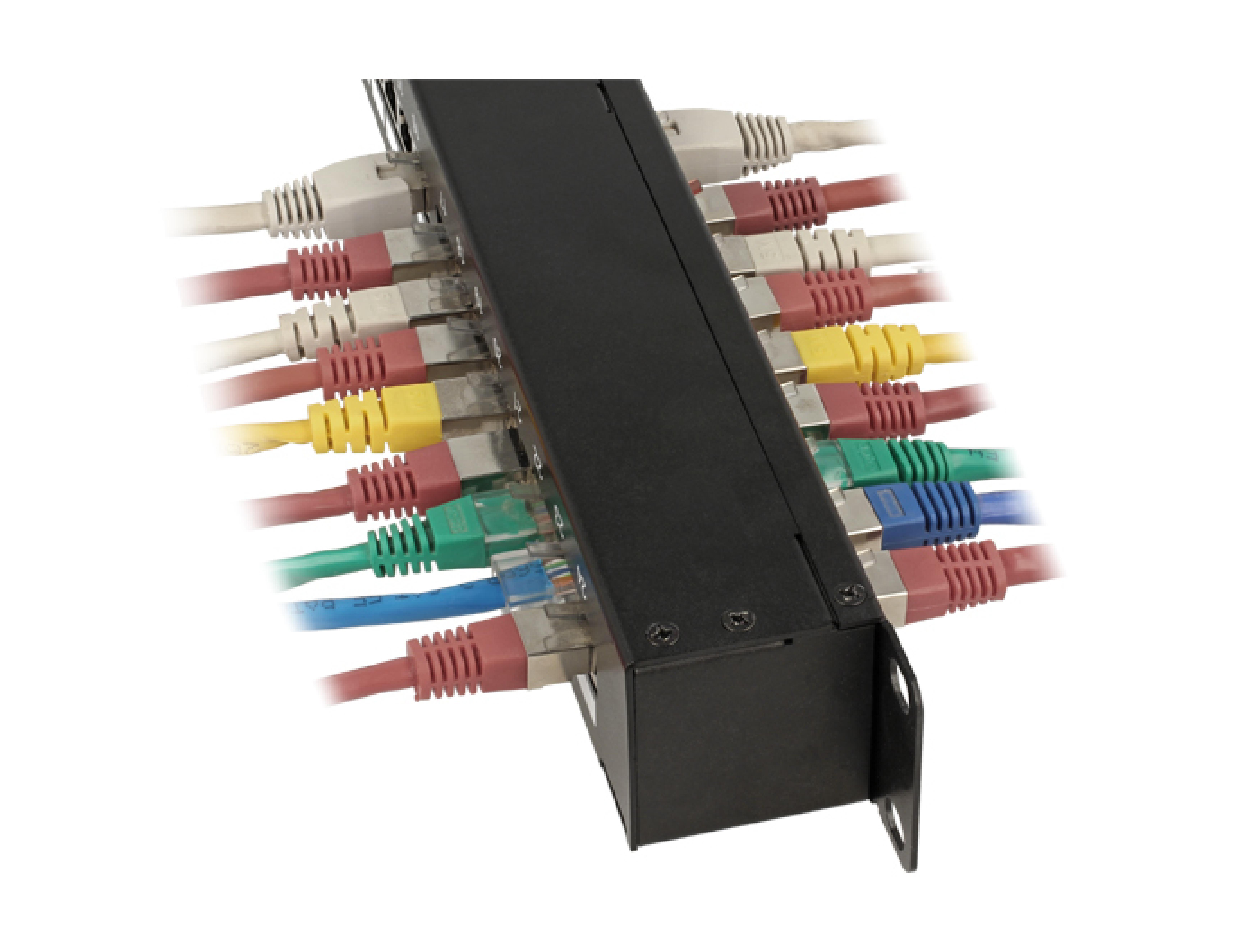 DELOCK 19" Patchpanel 24-Port Cat6 geschirmt schwarz