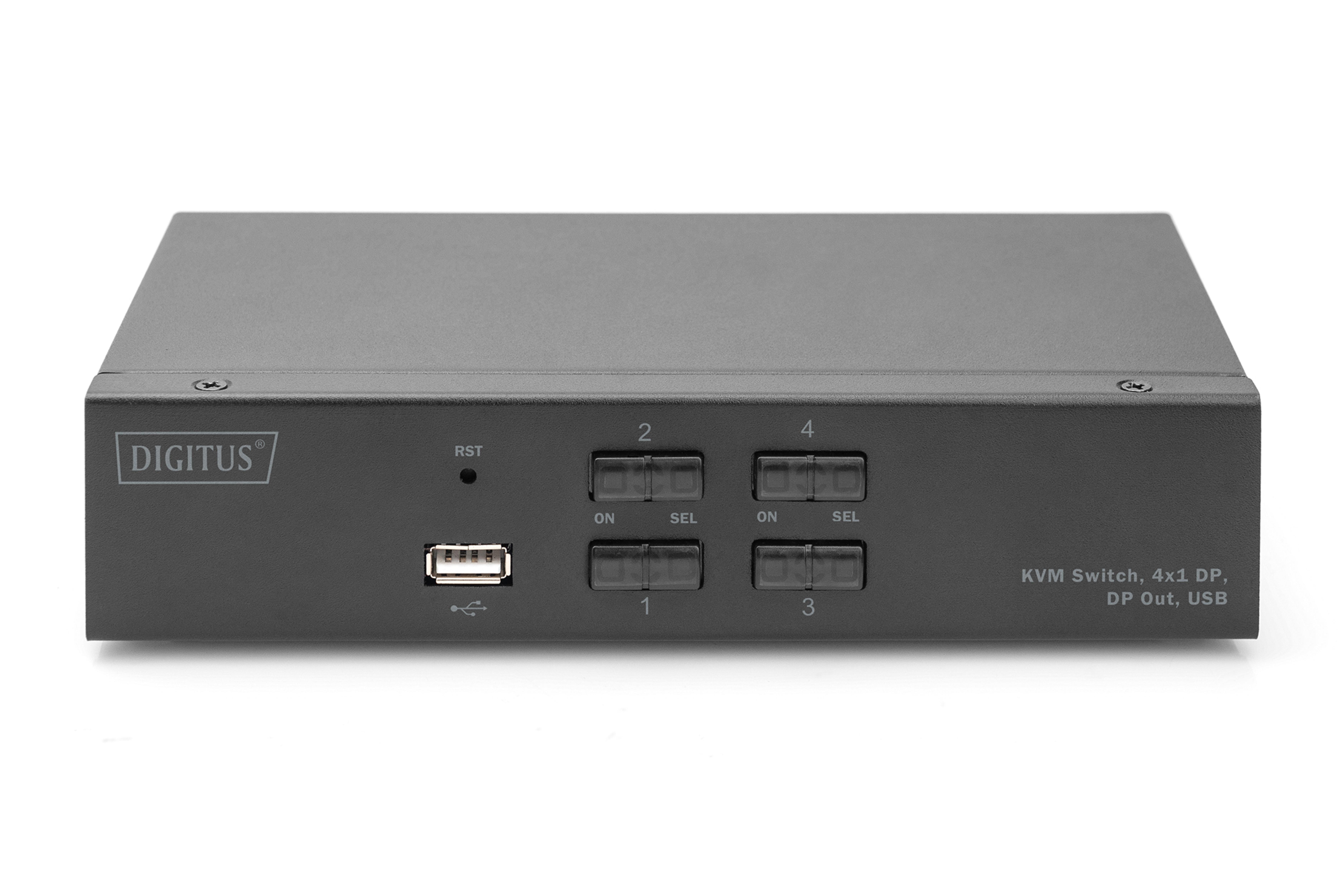 DIGITUS KVM Switch, 4K60HZ, 4x1 DP in, 1x DP USB out