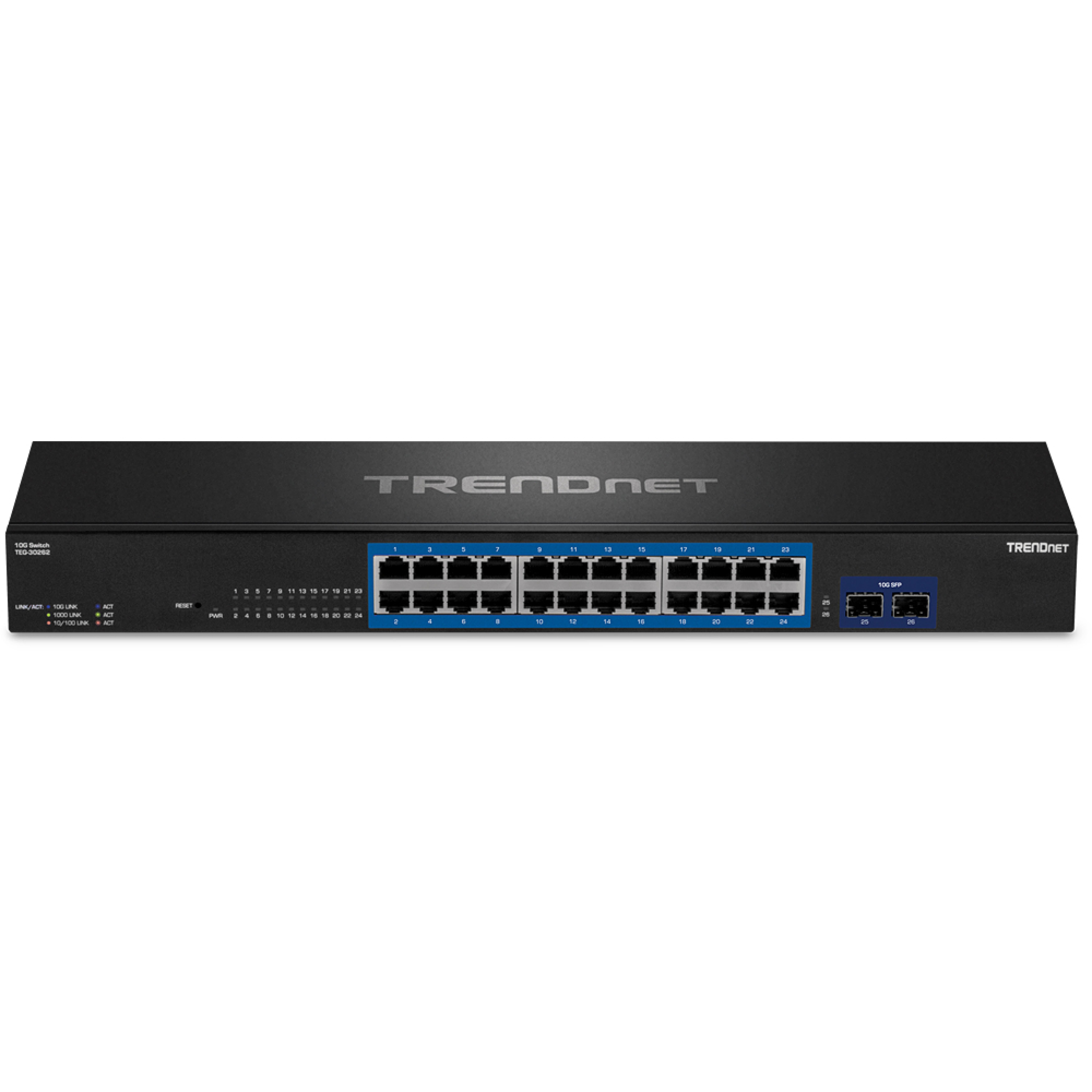 TRENDnet 24-Port Gigabit Switch with 2 x 10G SFP+ Slots