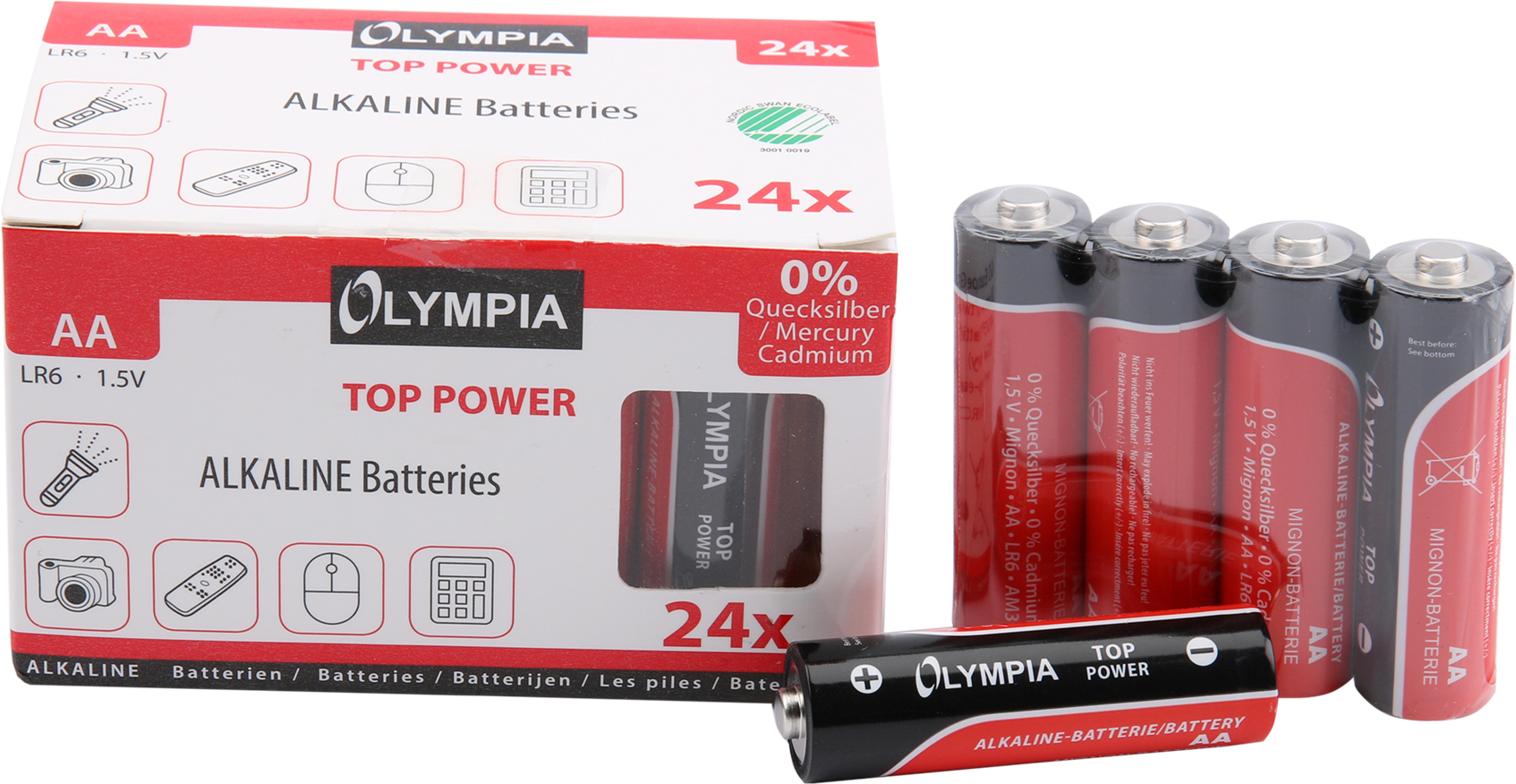 Olympia Alkaline Batterien AA 24 Stueck