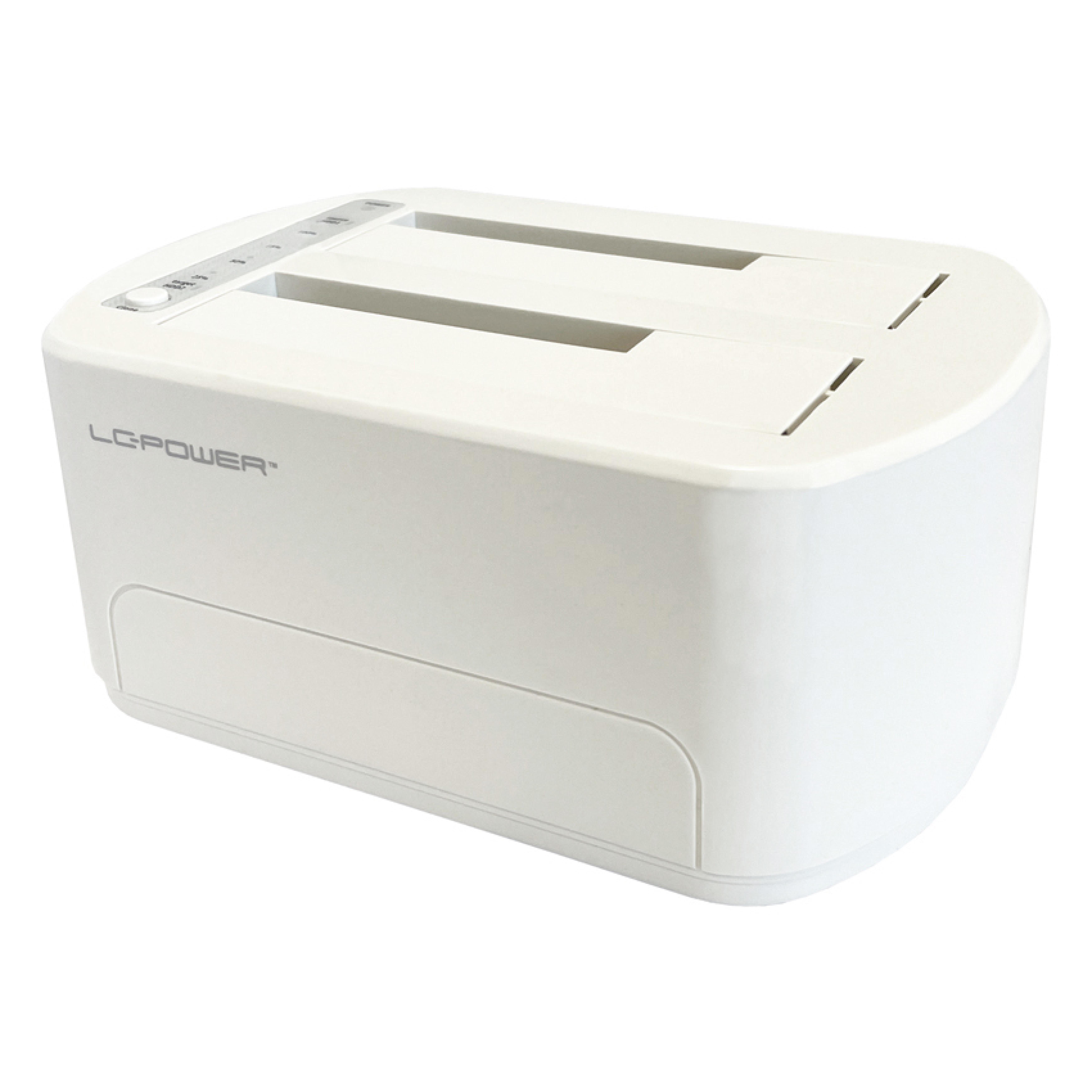 LC-Power Dockingstation USB 3.2 2,5"/3,5" SATA/SSD (White)