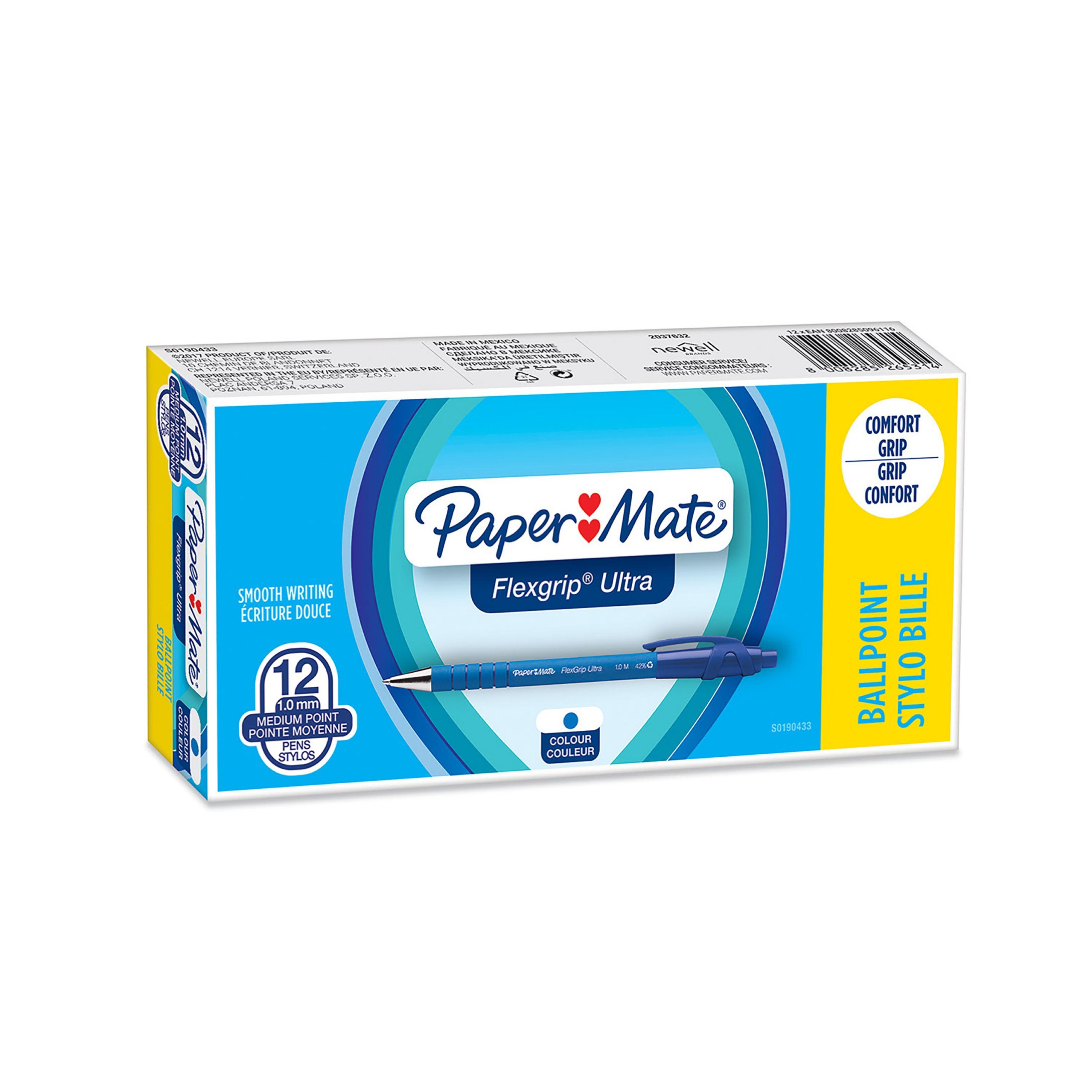 PAPER MATE Kugelschreiber Flexgrip Ultra RT M Blau 12 Stueck