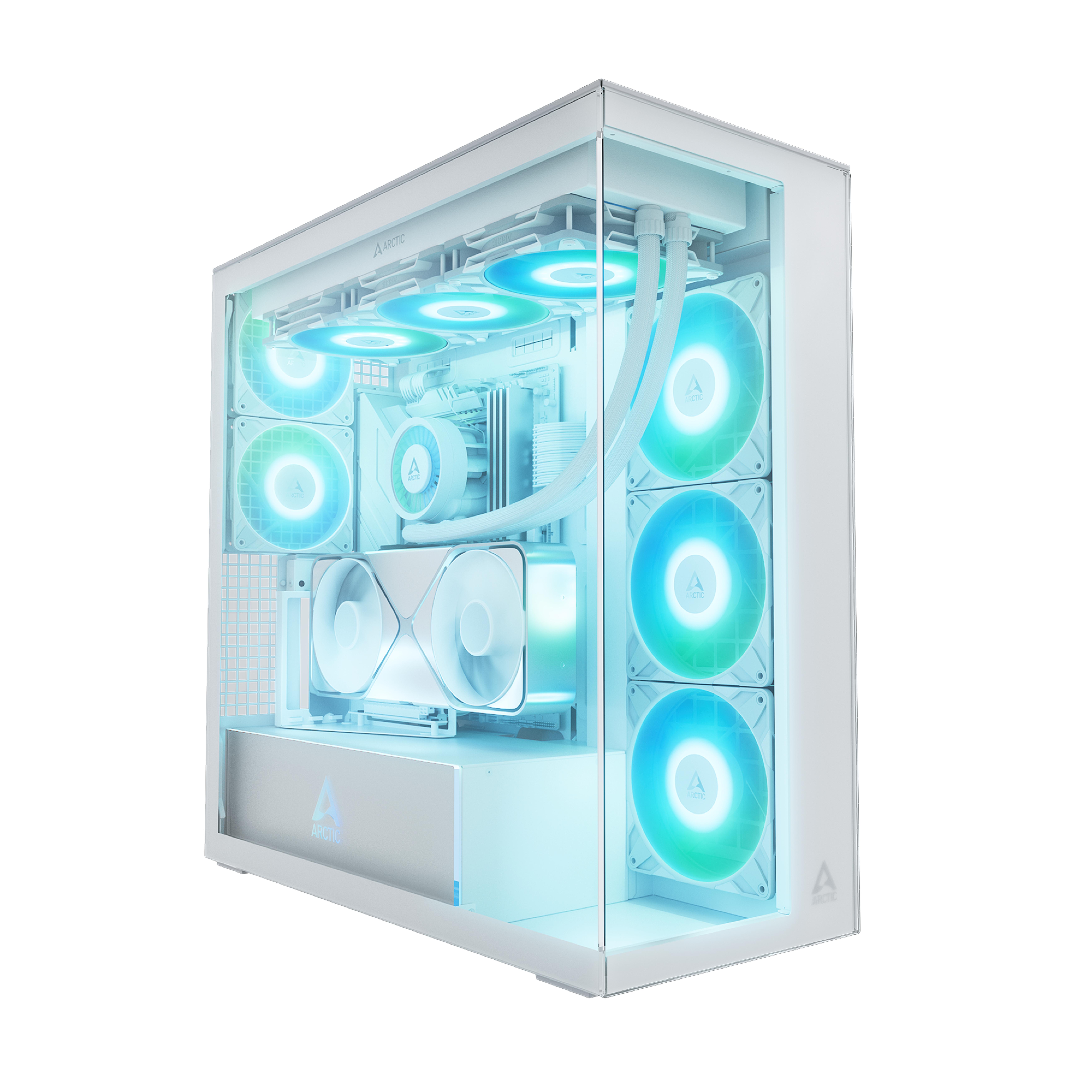 ARCTIC Geh Xtender White with GPU vertical mount