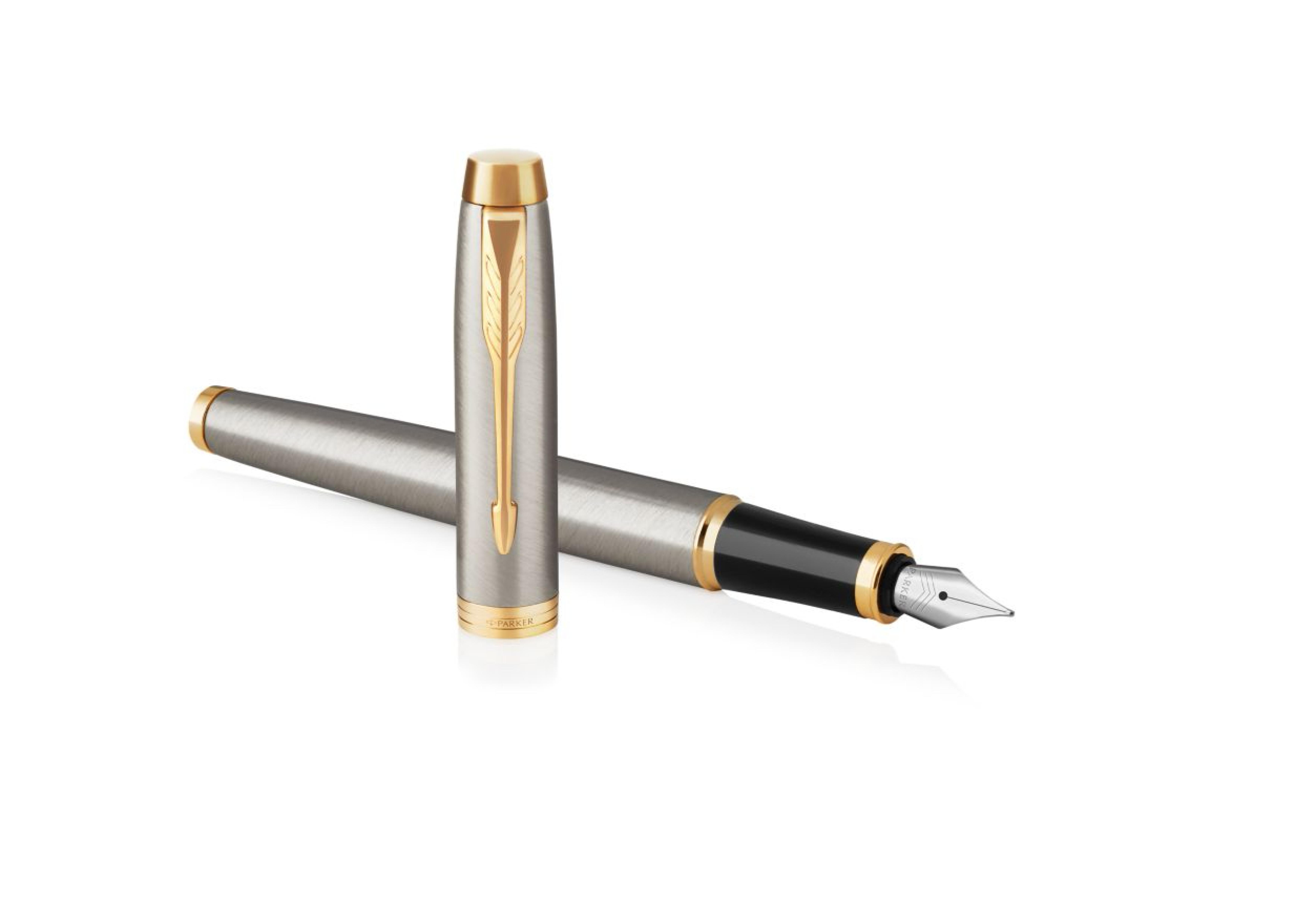 PARKER Fueller IM Brushed Metal M Blau Geschenk