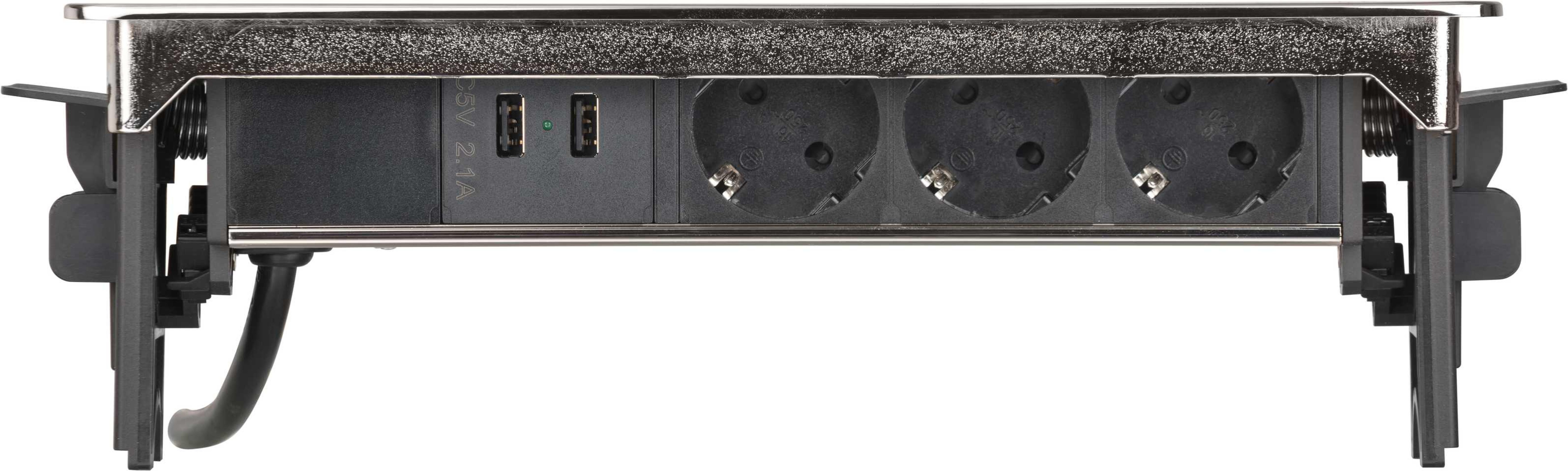 Brennenstuhl Tischsteckdosenleiste Indesk Power 3x 2xUSB