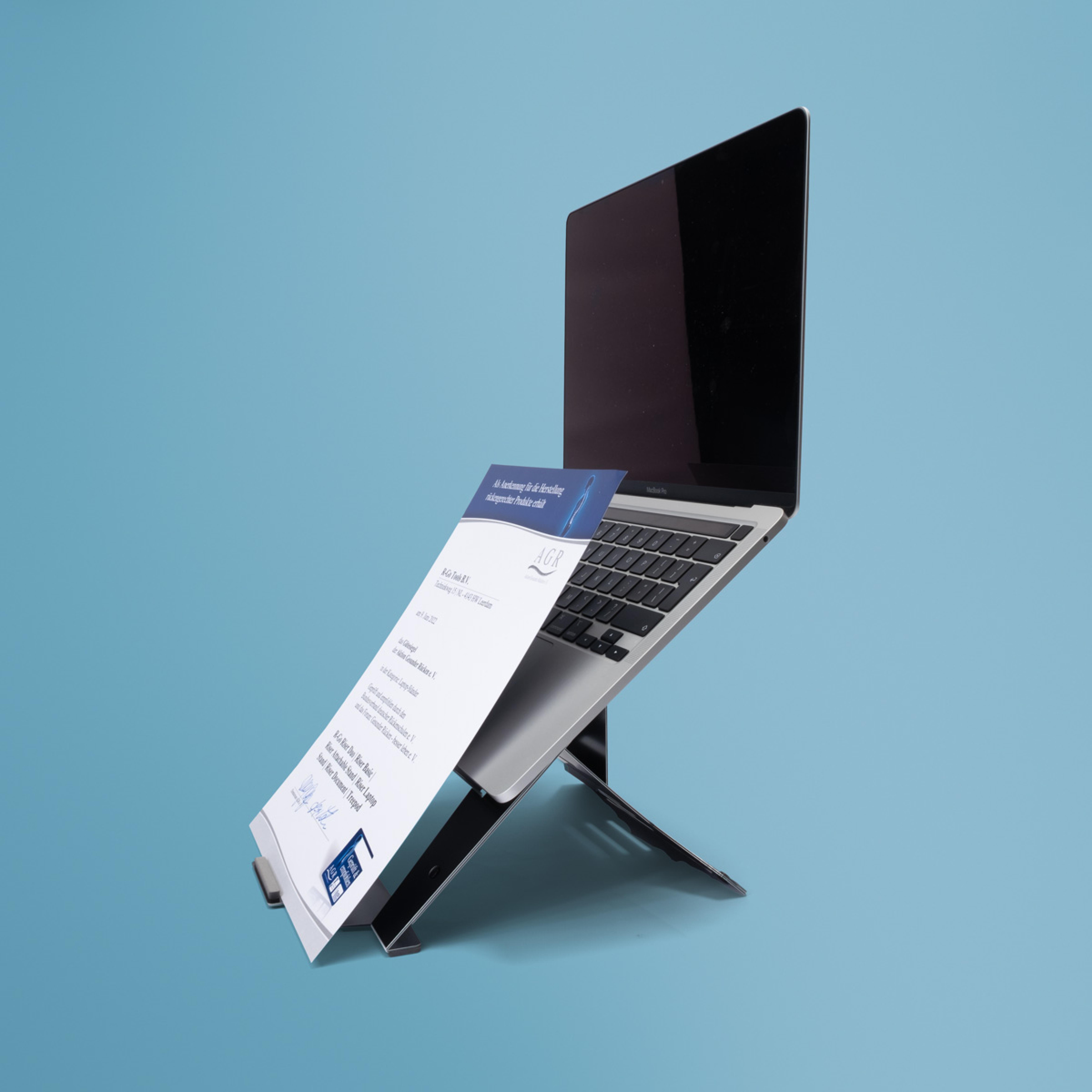 R-Go Laptopstaender 10"-20" Max.5KG Alu Riser schwarz