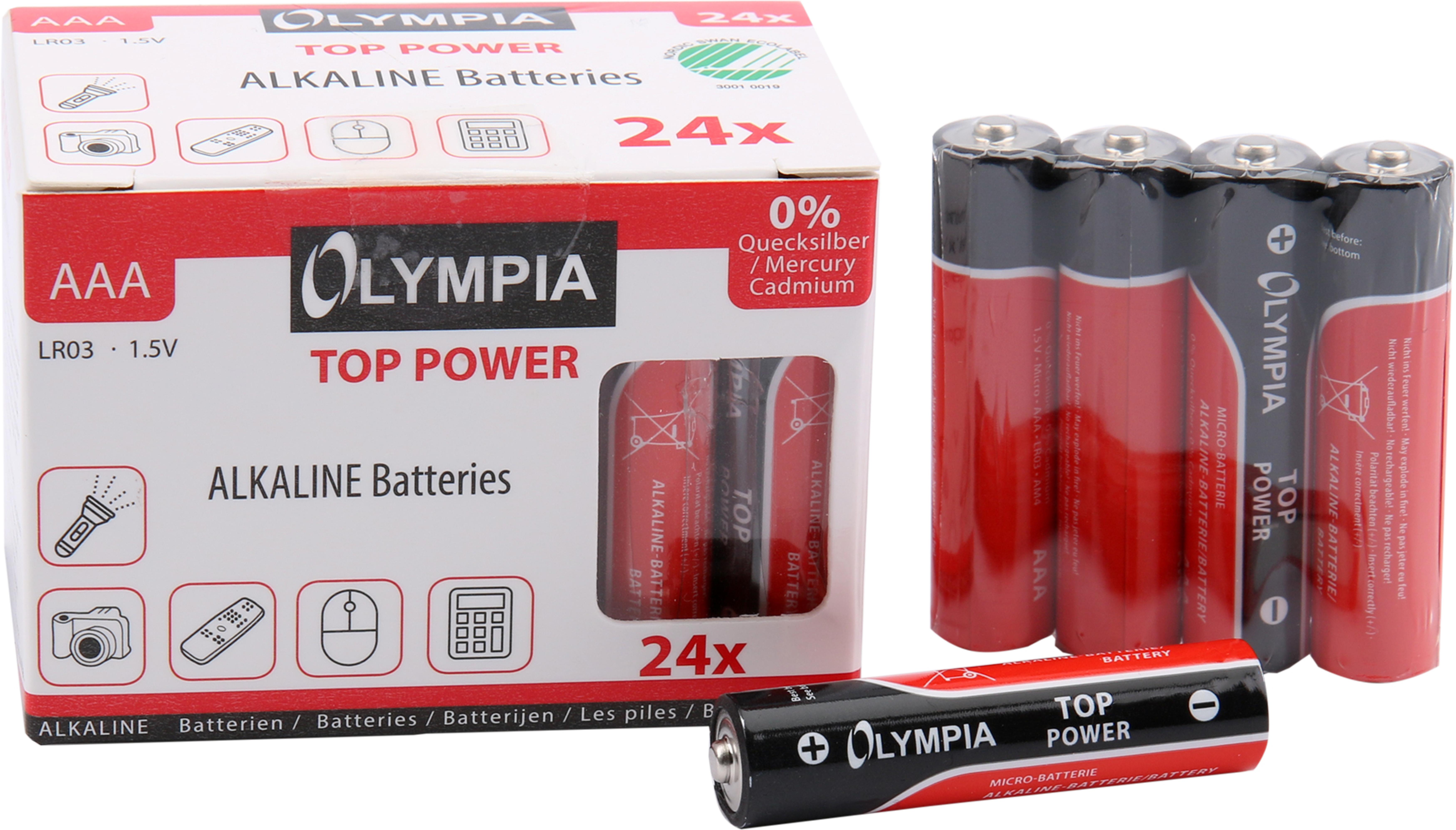 Olympia Alkaline Batterien AAA 24 Stueck