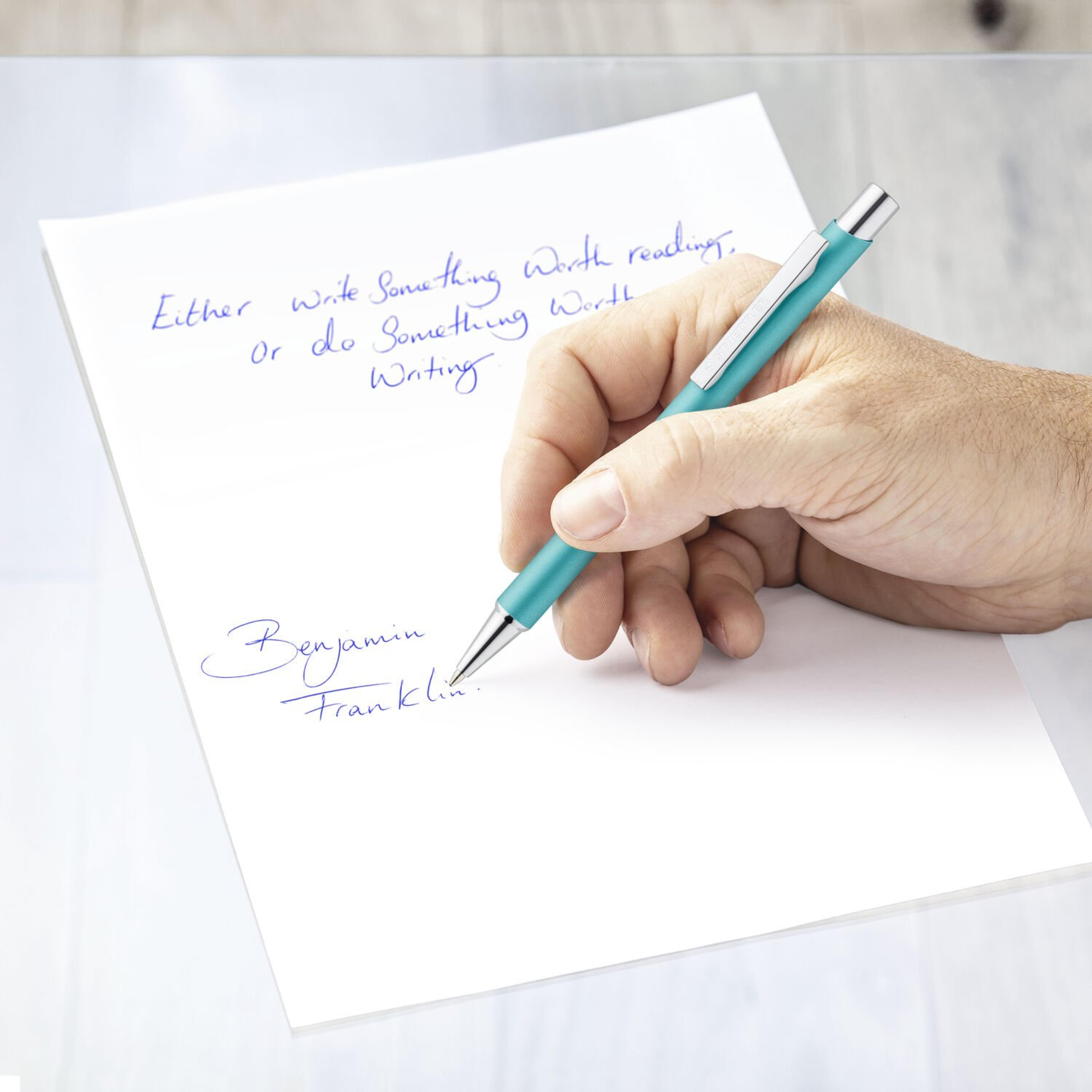 STAEDTLER Druckkugelschreiber elance pazifikblau retail