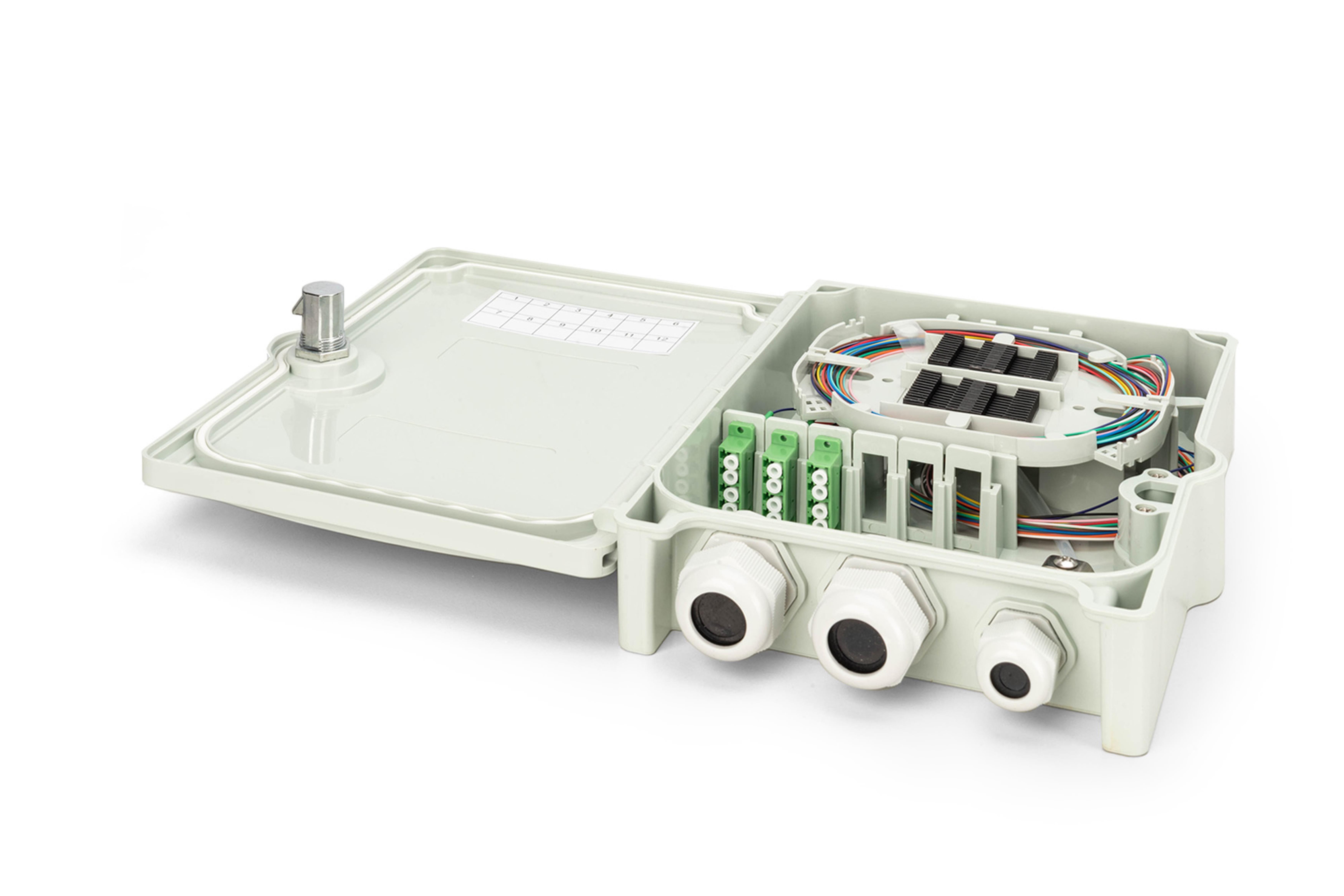 DIGITUS FTTH Box bestueckt OS2 12Fasern LC/APC