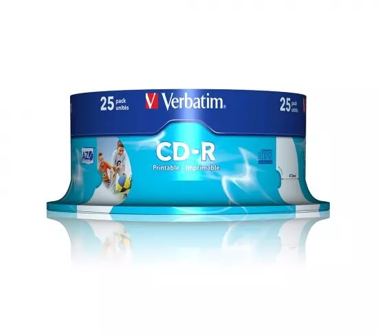 Verbatim CD-Rs in 25er Packung, bedruckbar mit AZO Technologie