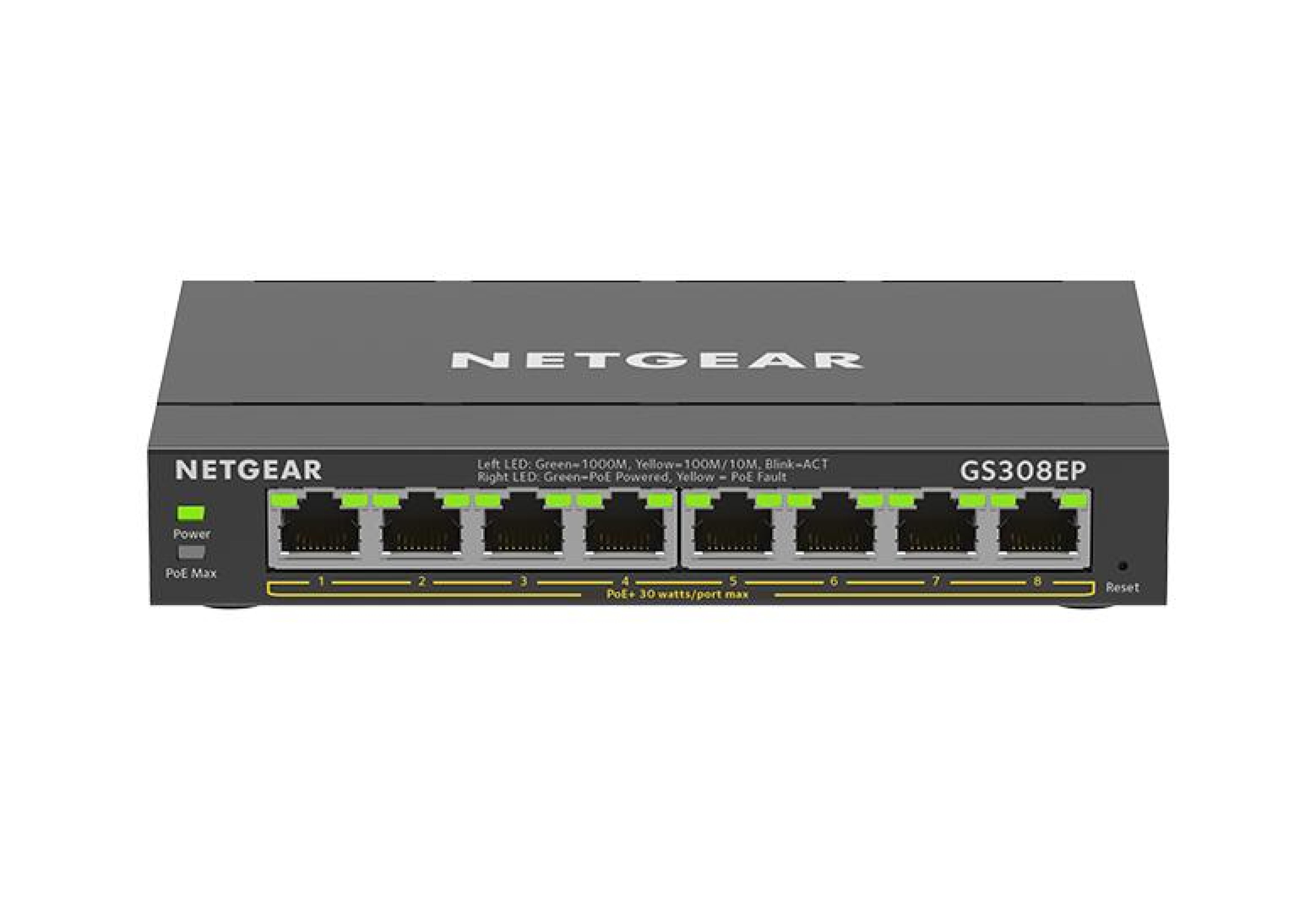 NETGEAR 8 Port GBE PoE Plus Switch