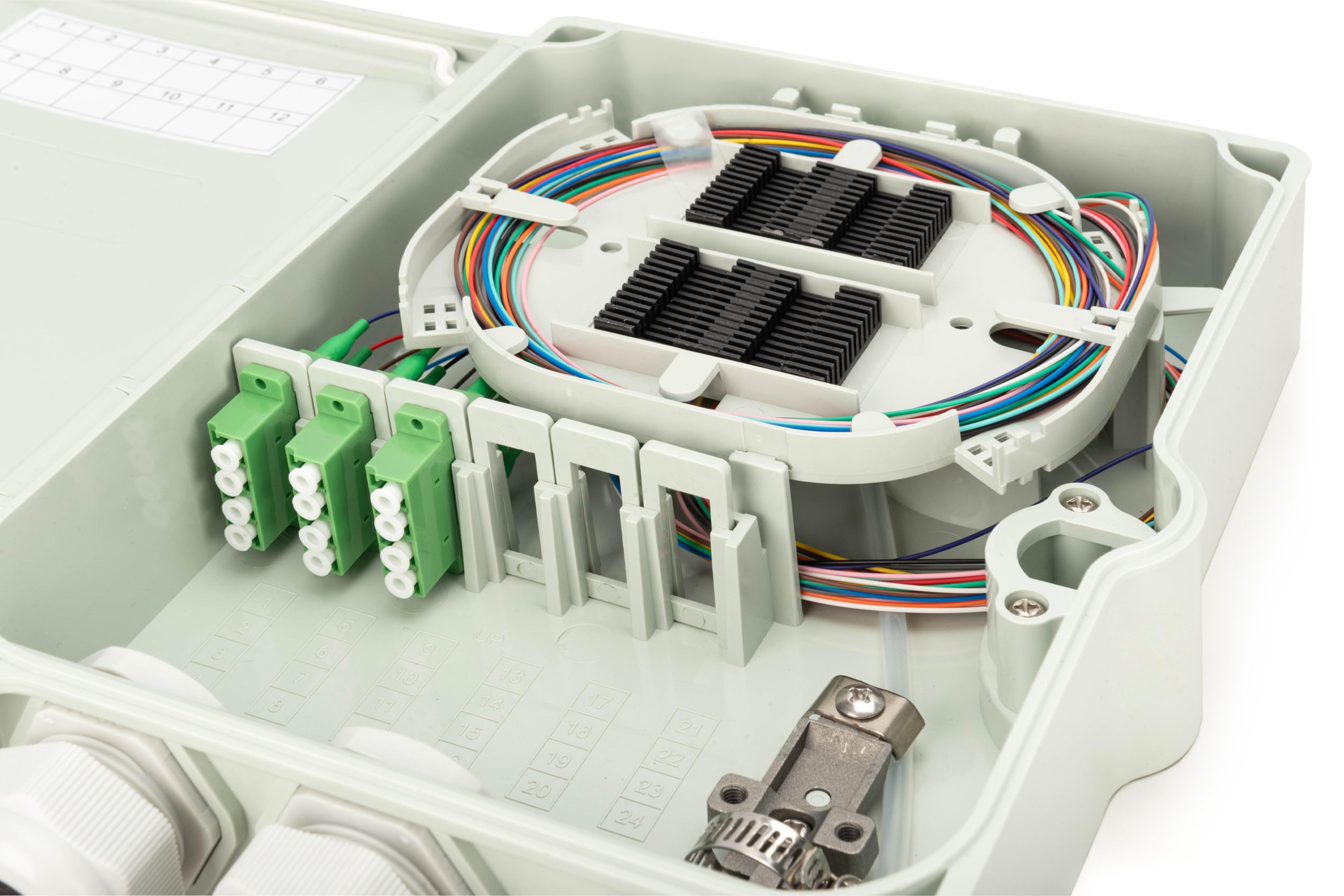 DIGITUS FTTH Box bestueckt OS2 12Fasern LC/APC