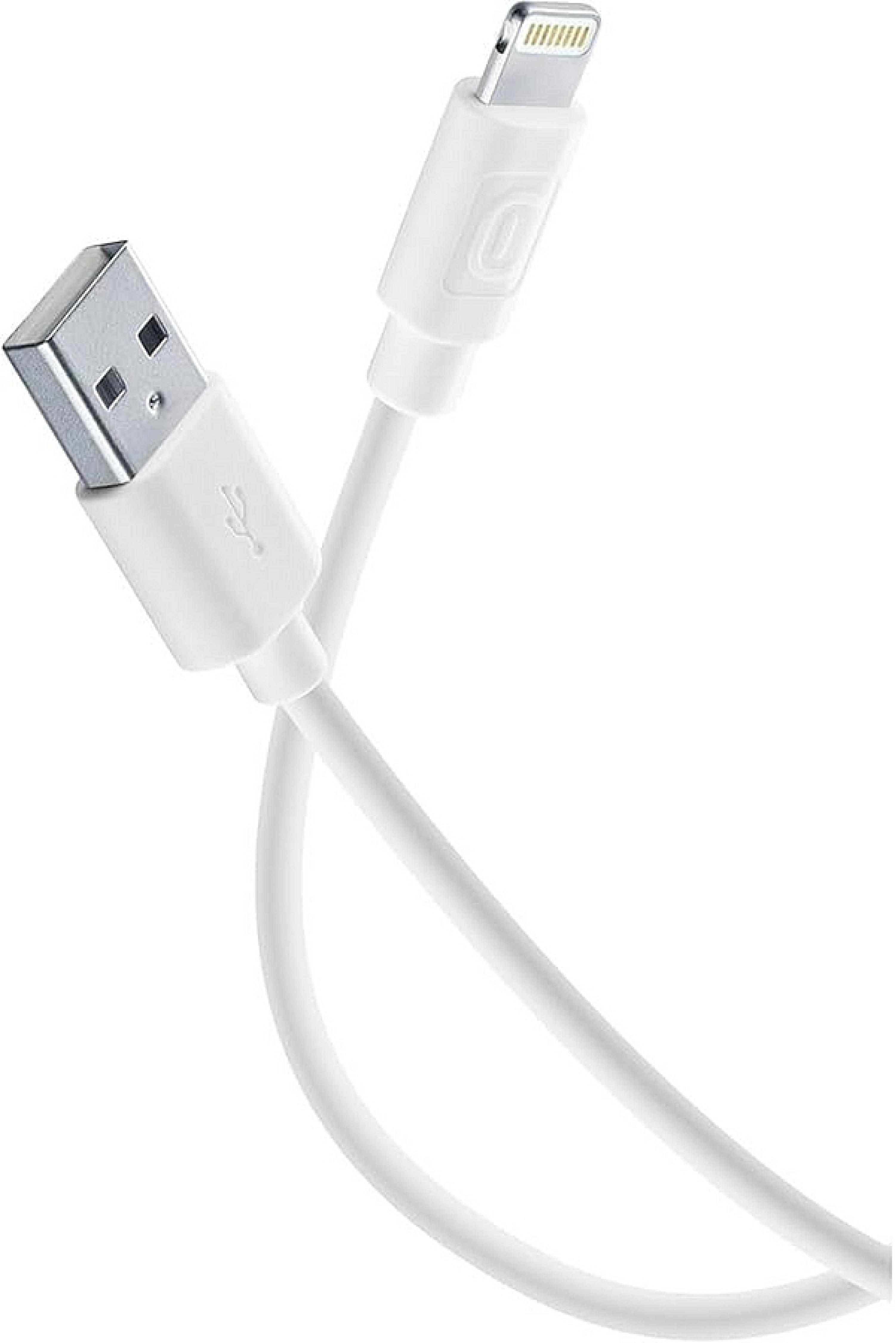 Weißes USB- auf Lightning-Kabel für Apple-Geräte