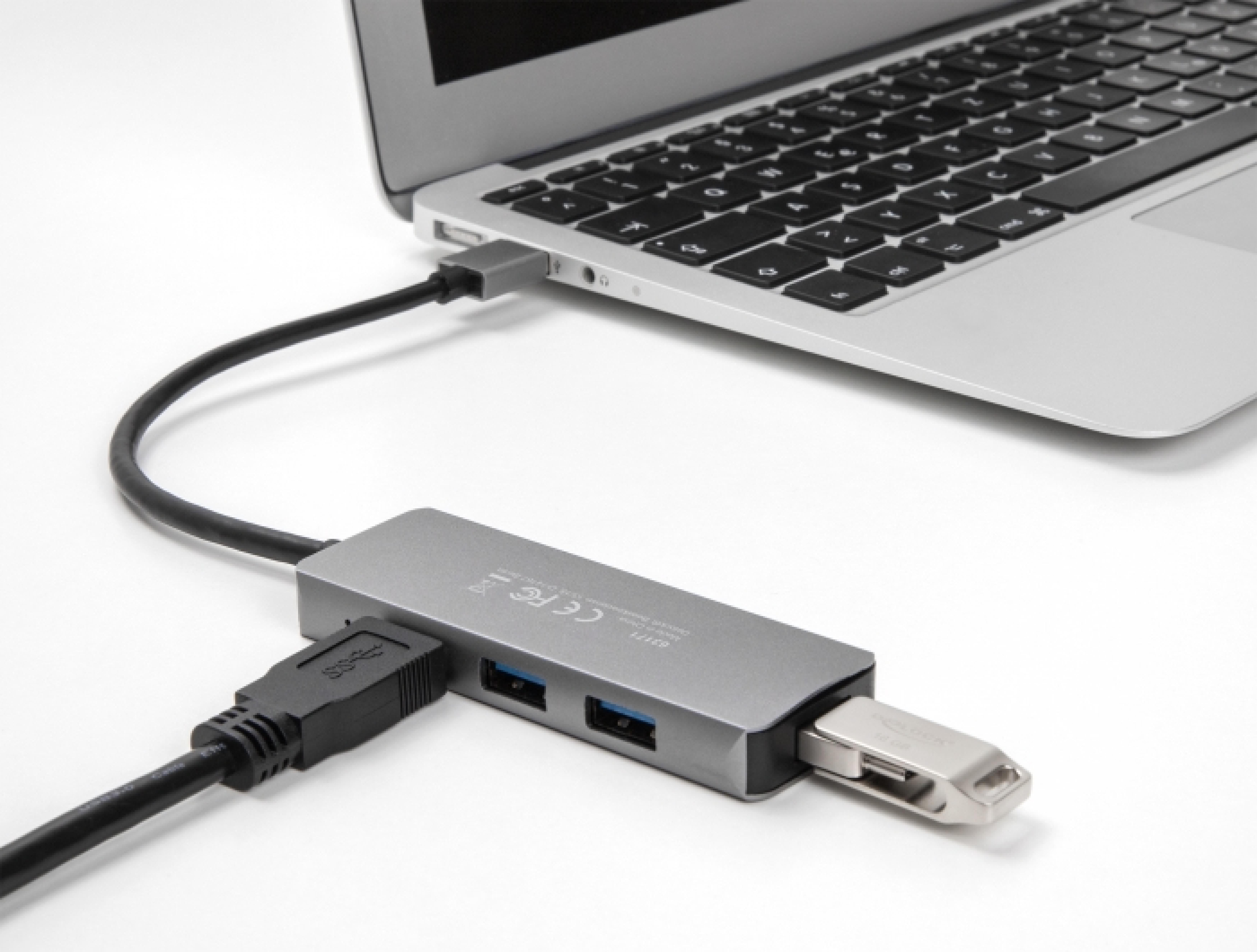 DELOCK 4 Port USB 3.2 Gen 1 Hub mit USB Typ-A Anschluss