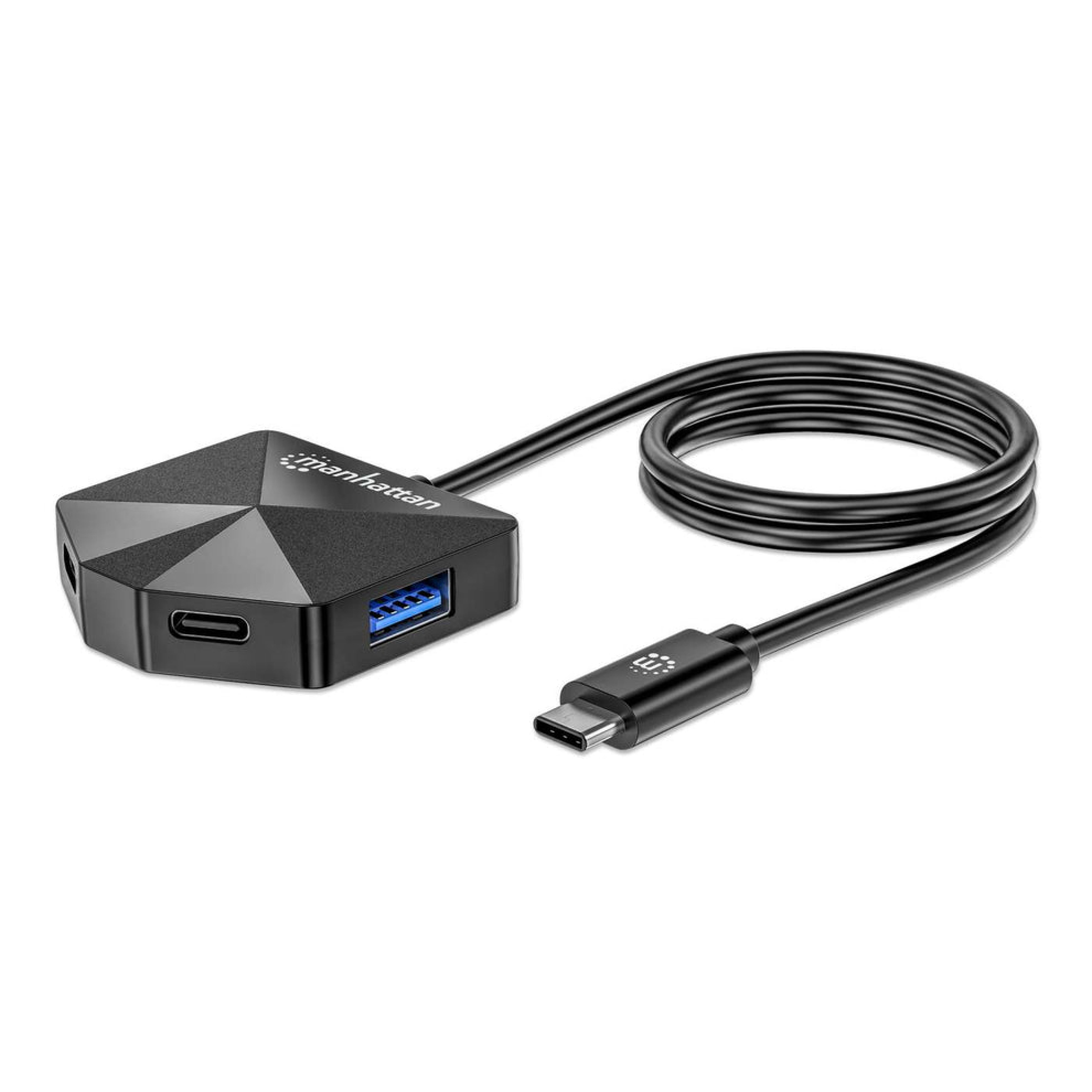 Manhattan 4-Port USB Hub USB-C Stecker 2xUSB-C 2xUSB-A Port