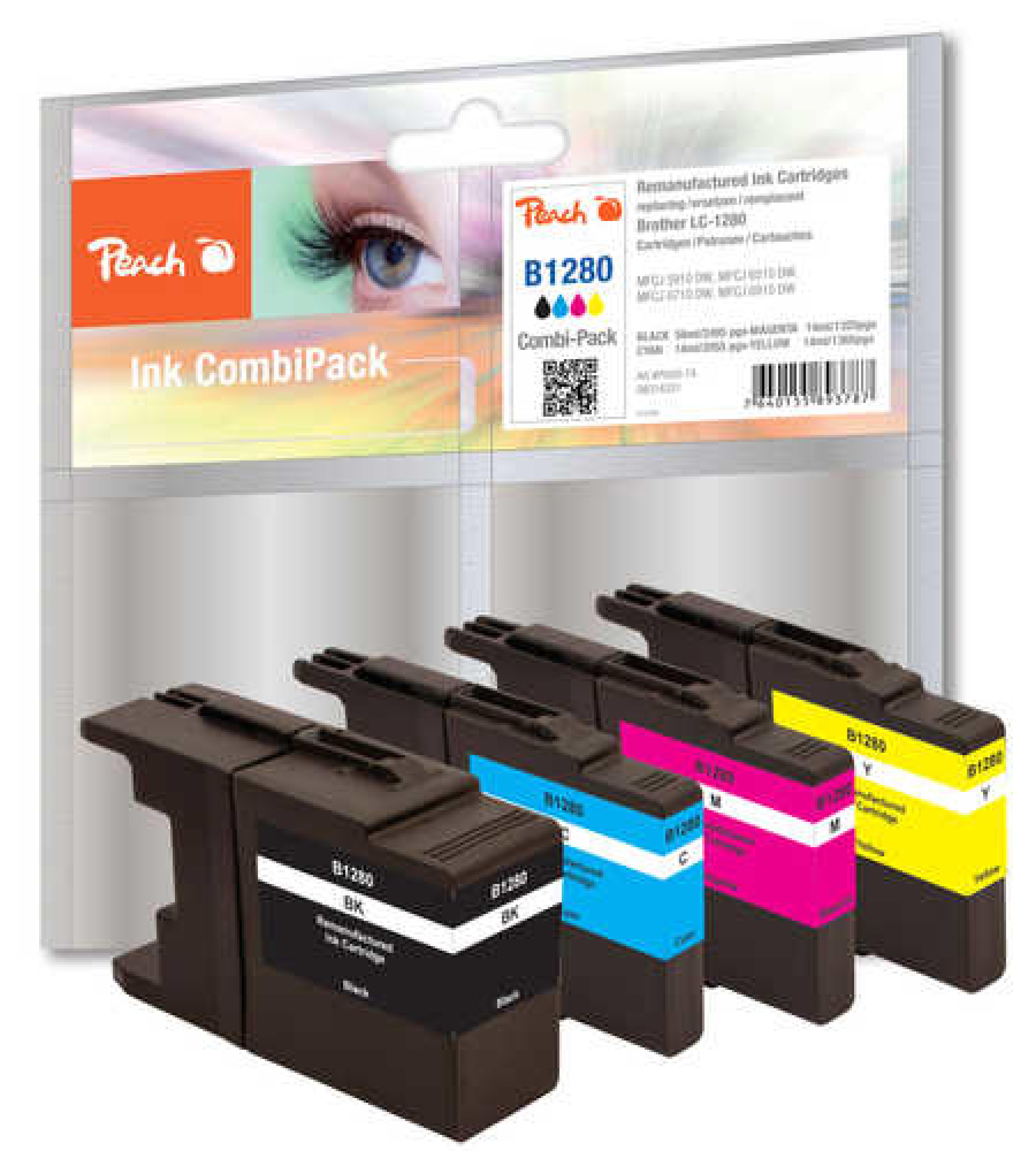 Peach Patrone Brother LC-1280 MultiPackPlus remanufactured